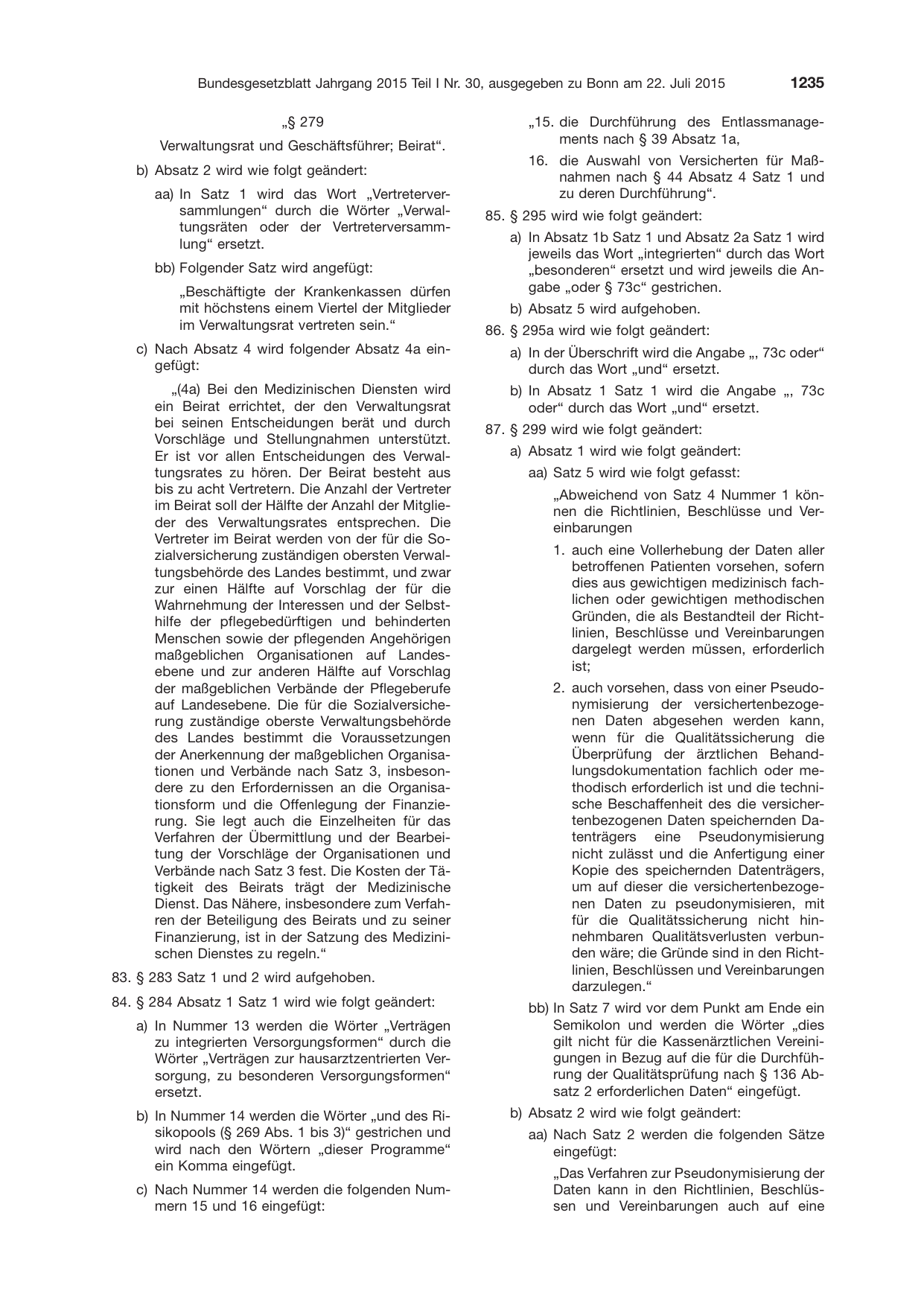 BGBl. 2015, Seite 1235 — Originalseite als Abbildung
