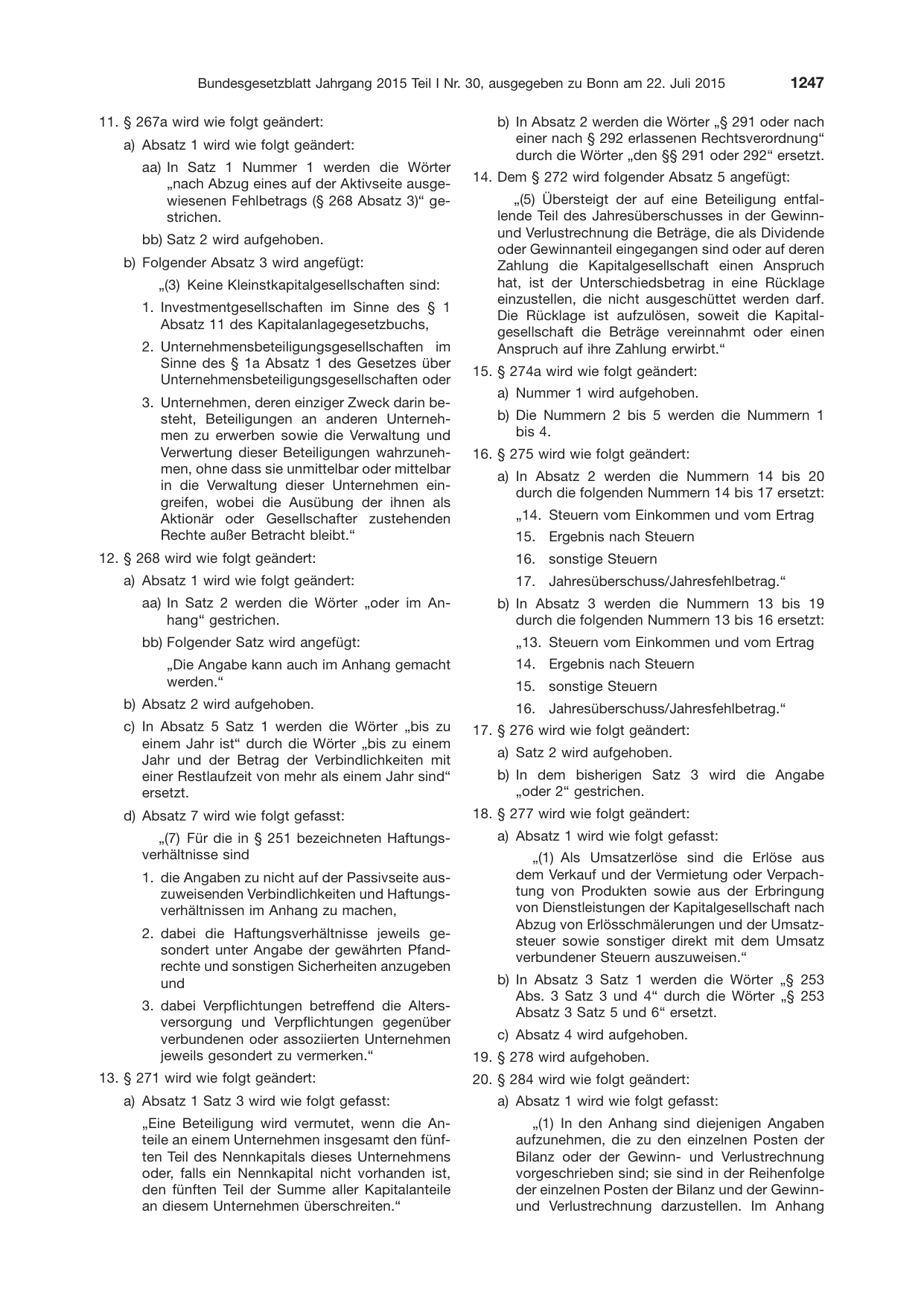BGBl. 2015, Seite 1247 — Originalseite als Abbildung