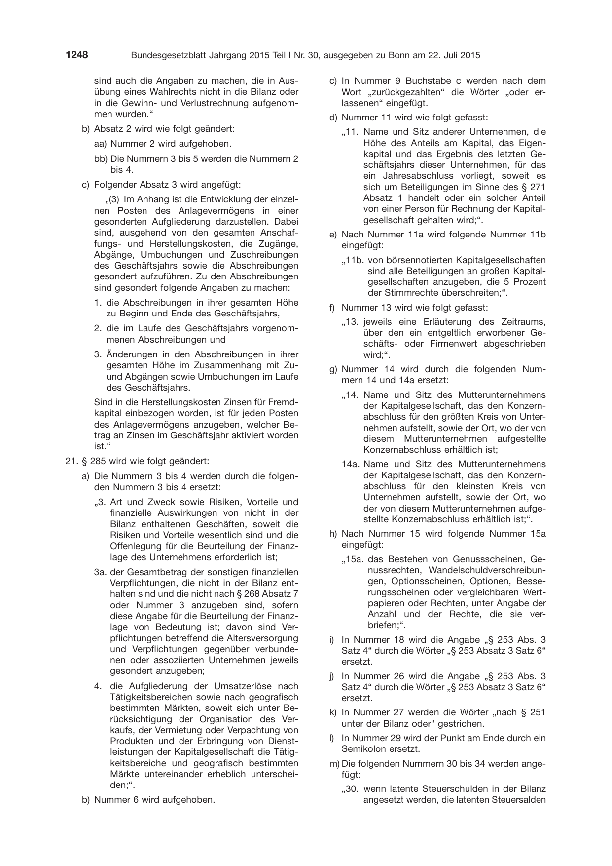 BGBl. 2015, Seite 1248 — Originalseite als Abbildung