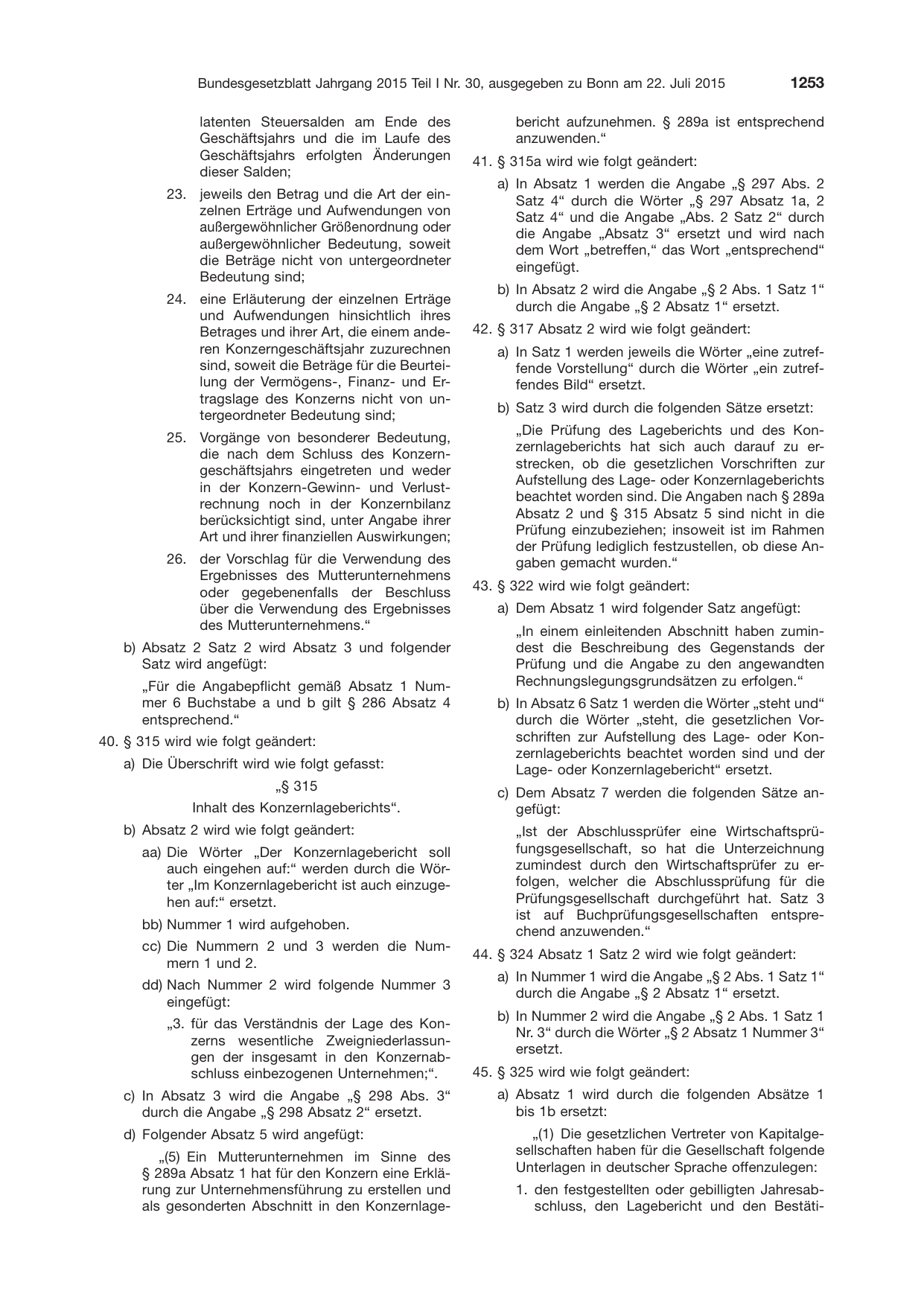 BGBl. 2015, Seite 1253 — Originalseite als Abbildung