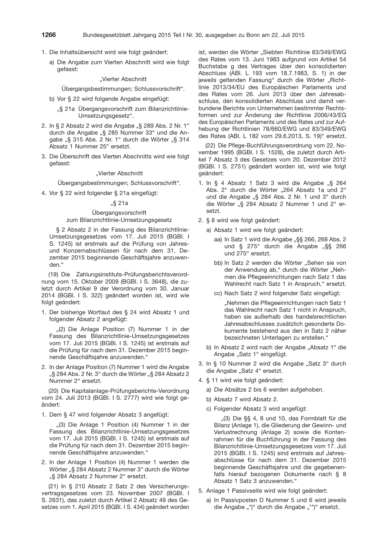 BGBl. 2015, Seite 1266 — Originalseite als Abbildung