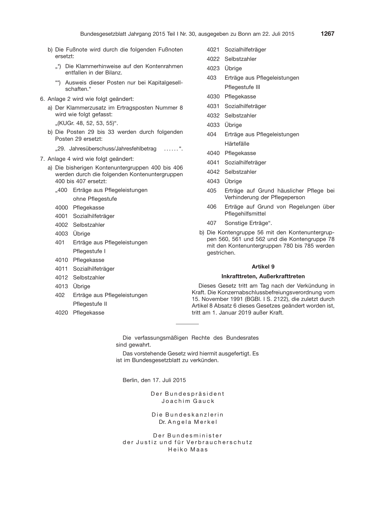 BGBl. 2015, Seite 1267 — Originalseite als Abbildung