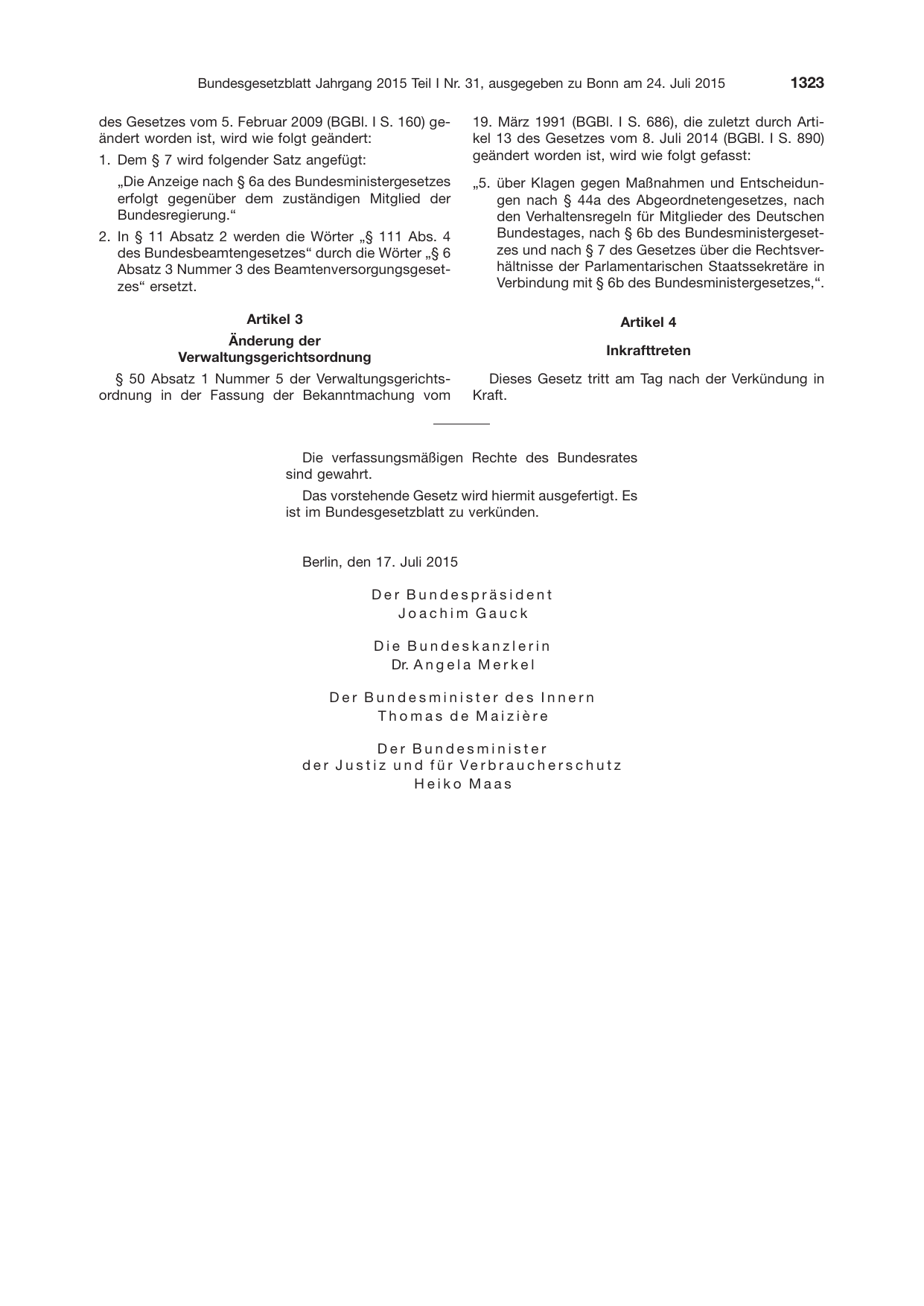 BGBl. 2015, Seite 1323 — Originalseite als Abbildung