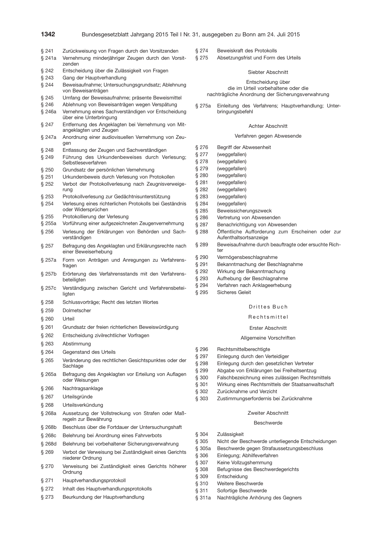 BGBl. 2015, Seite 1342 — Originalseite als Abbildung