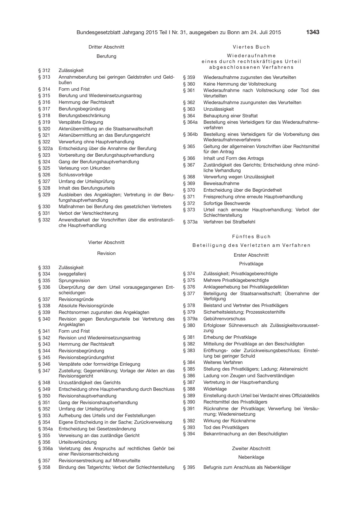BGBl. 2015, Seite 1343 — Originalseite als Abbildung