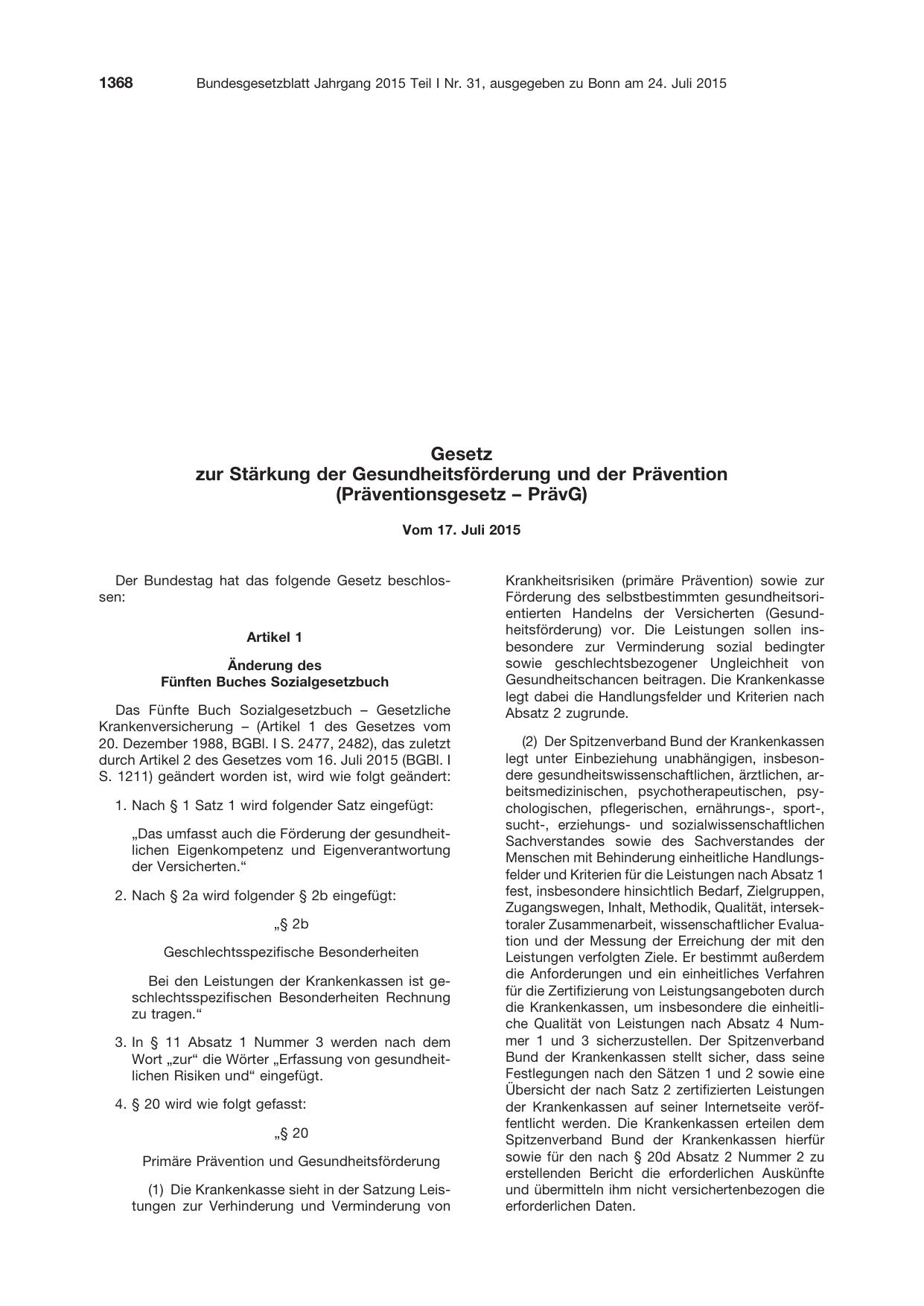 BGBl. 2015, Seite 1368 — Originalseite als Abbildung