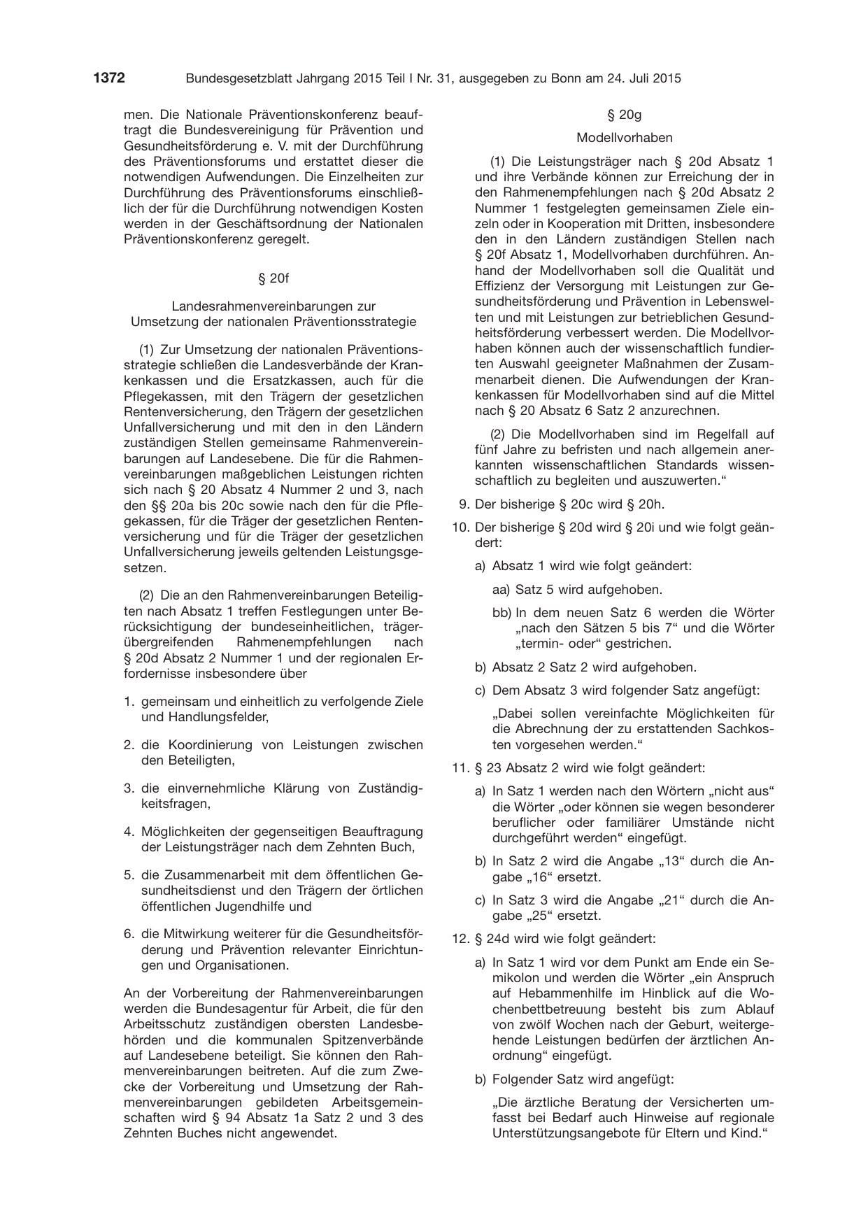 BGBl. 2015, Seite 1372 — Originalseite als Abbildung