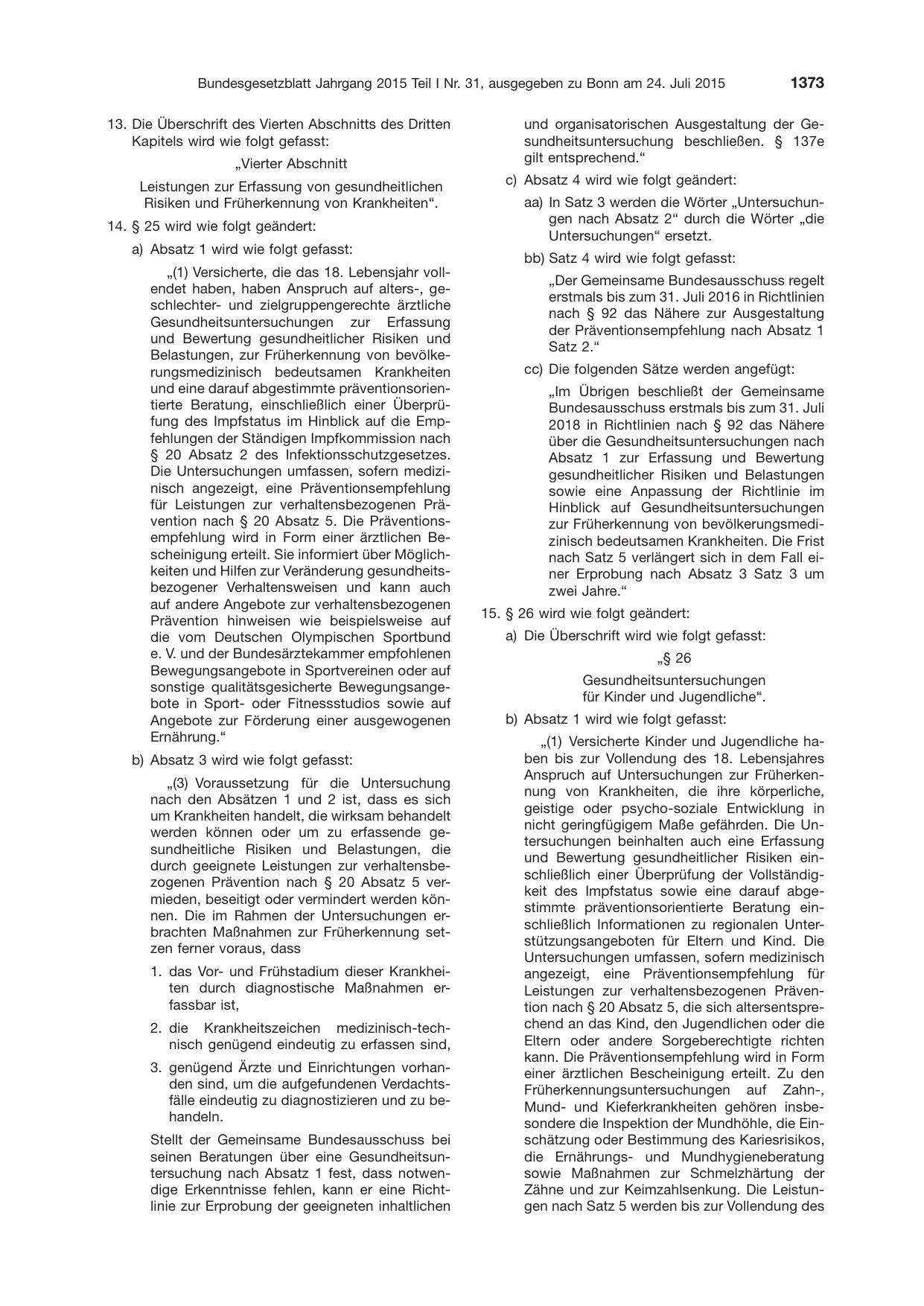 BGBl. 2015, Seite 1373 — Originalseite als Abbildung