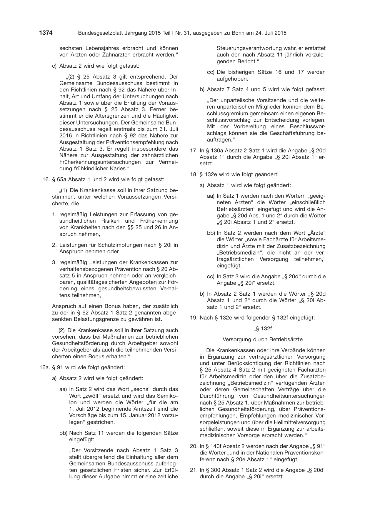 BGBl. 2015, Seite 1374 — Originalseite als Abbildung