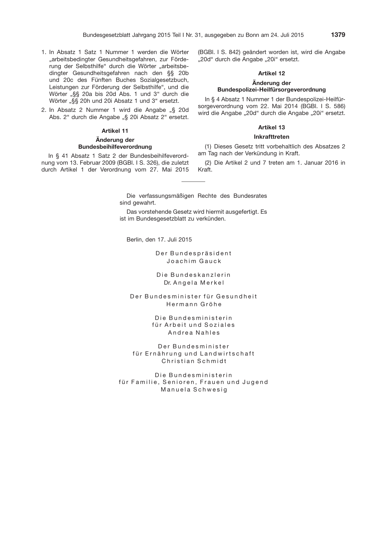 BGBl. 2015, Seite 1379 — Originalseite als Abbildung