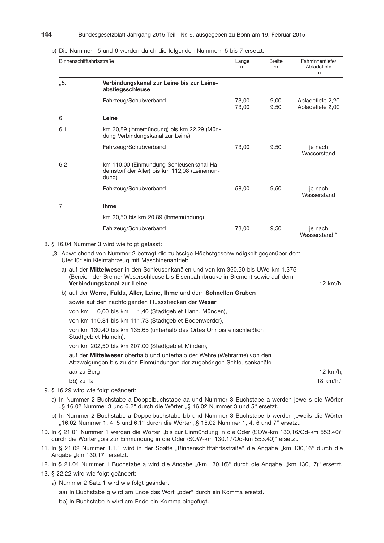 BGBl. 2015, Seite 144 — Originalseite als Abbildung