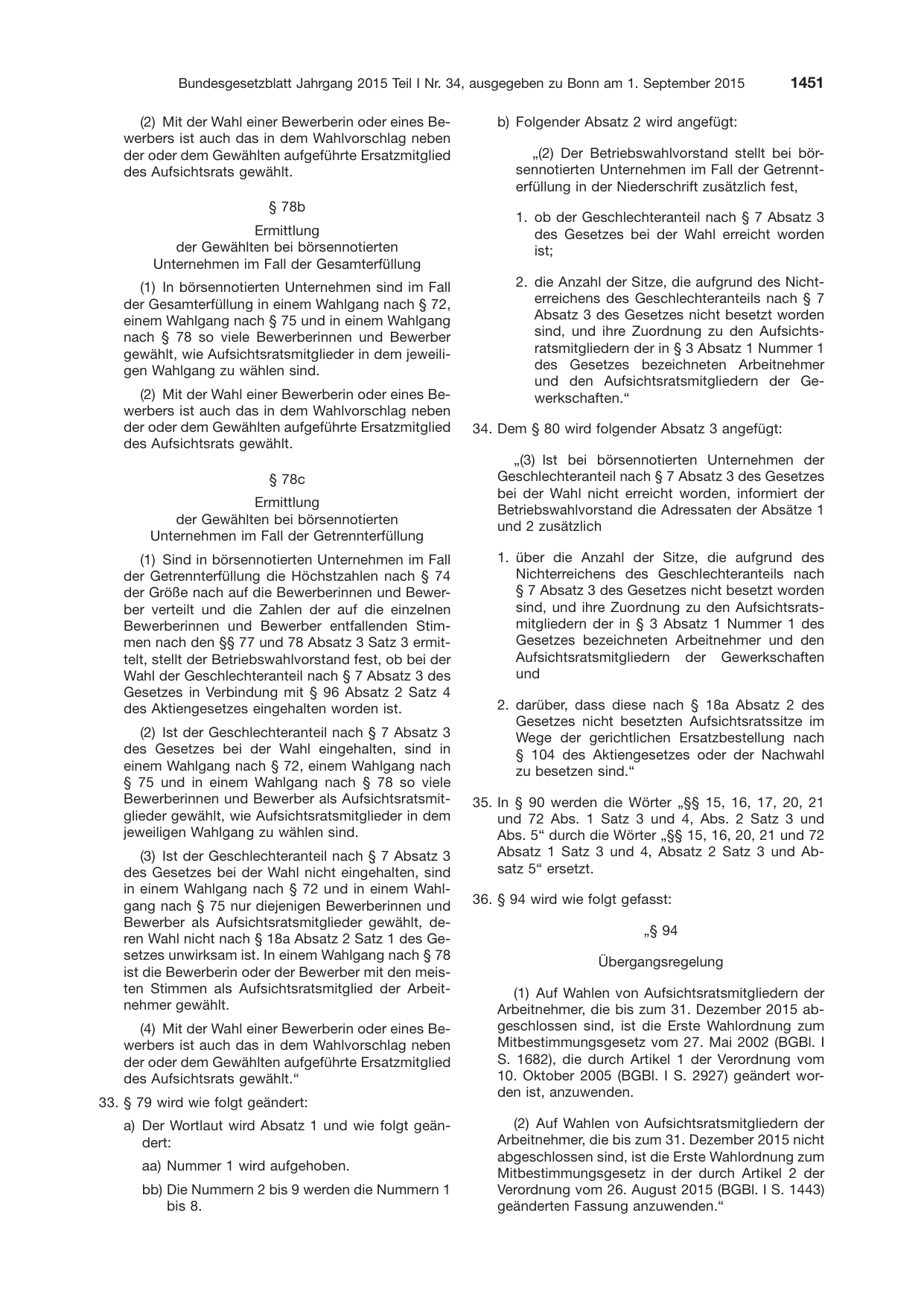 BGBl. 2015, Seite 1451 — Originalseite als Abbildung