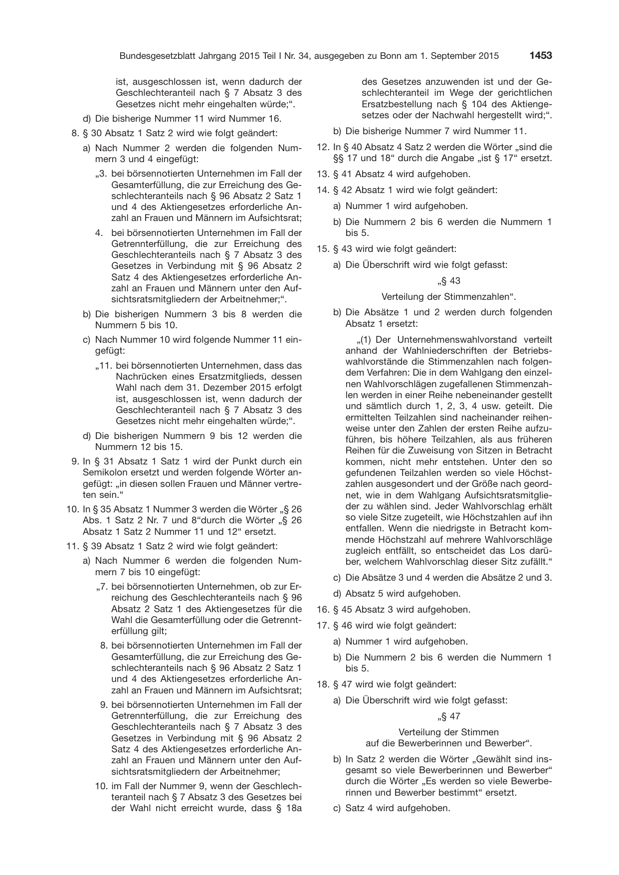 BGBl. 2015, Seite 1453 — Originalseite als Abbildung