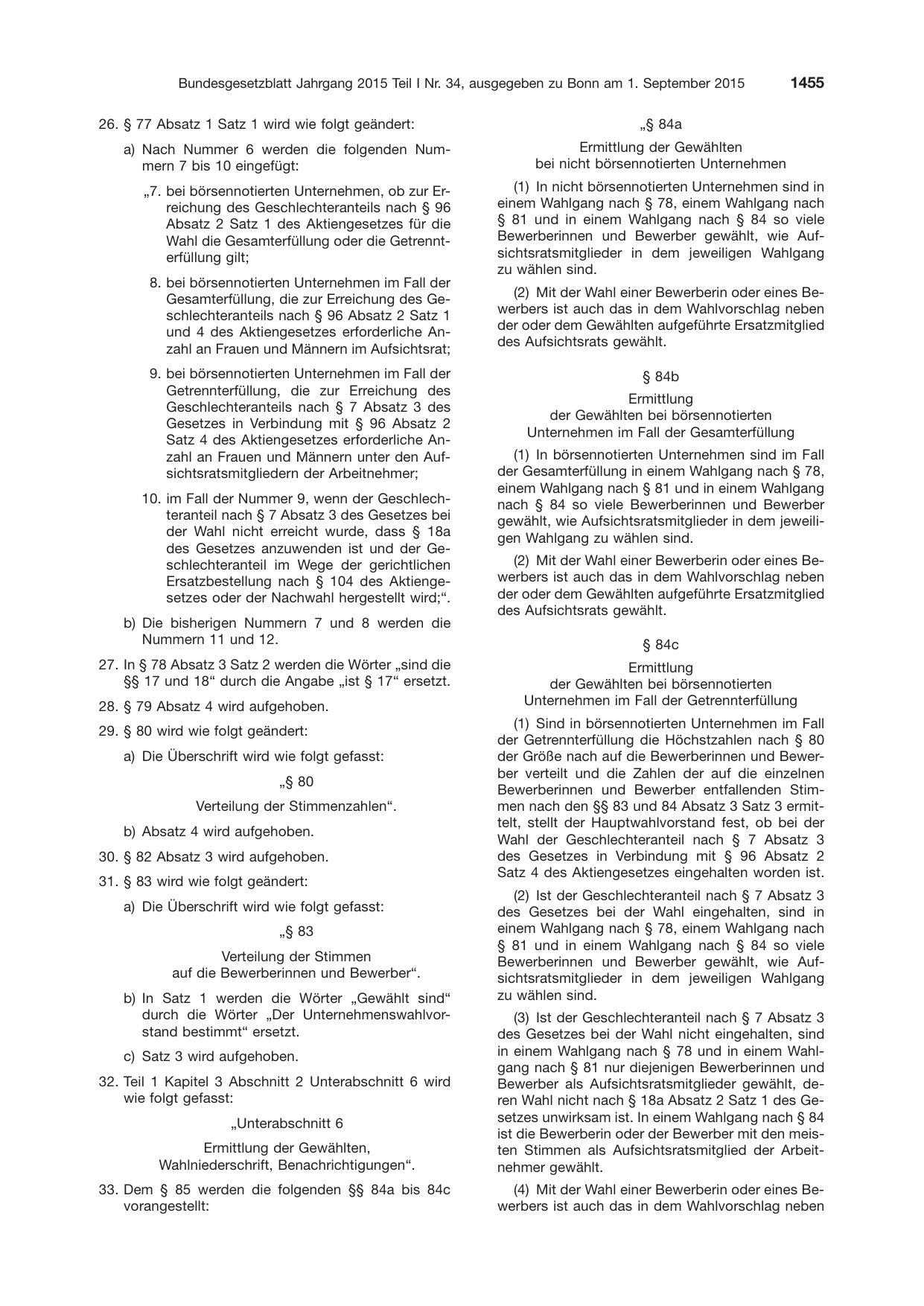 BGBl. 2015, Seite 1455 — Originalseite als Abbildung