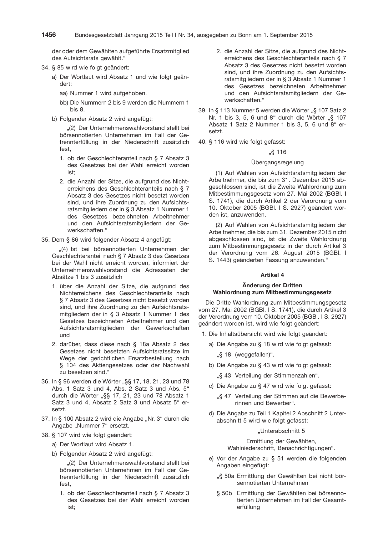 BGBl. 2015, Seite 1456 — Originalseite als Abbildung