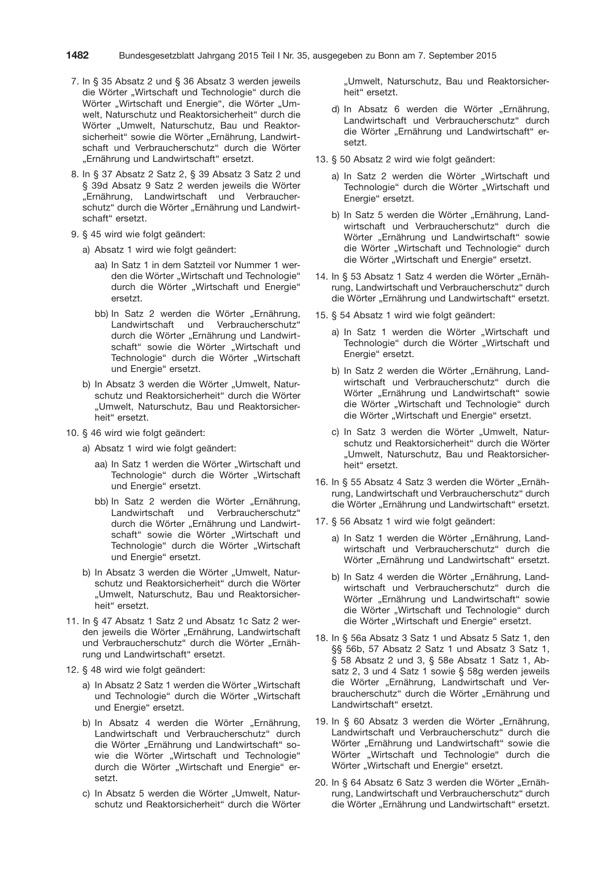 BGBl. 2015, Seite 1482 — Originalseite als Abbildung