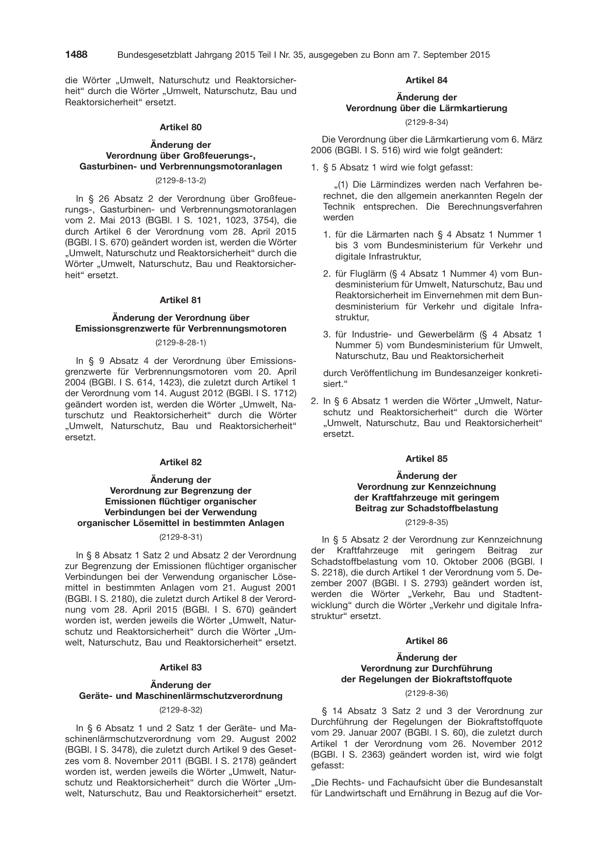 BGBl. 2015, Seite 1488 — Originalseite als Abbildung