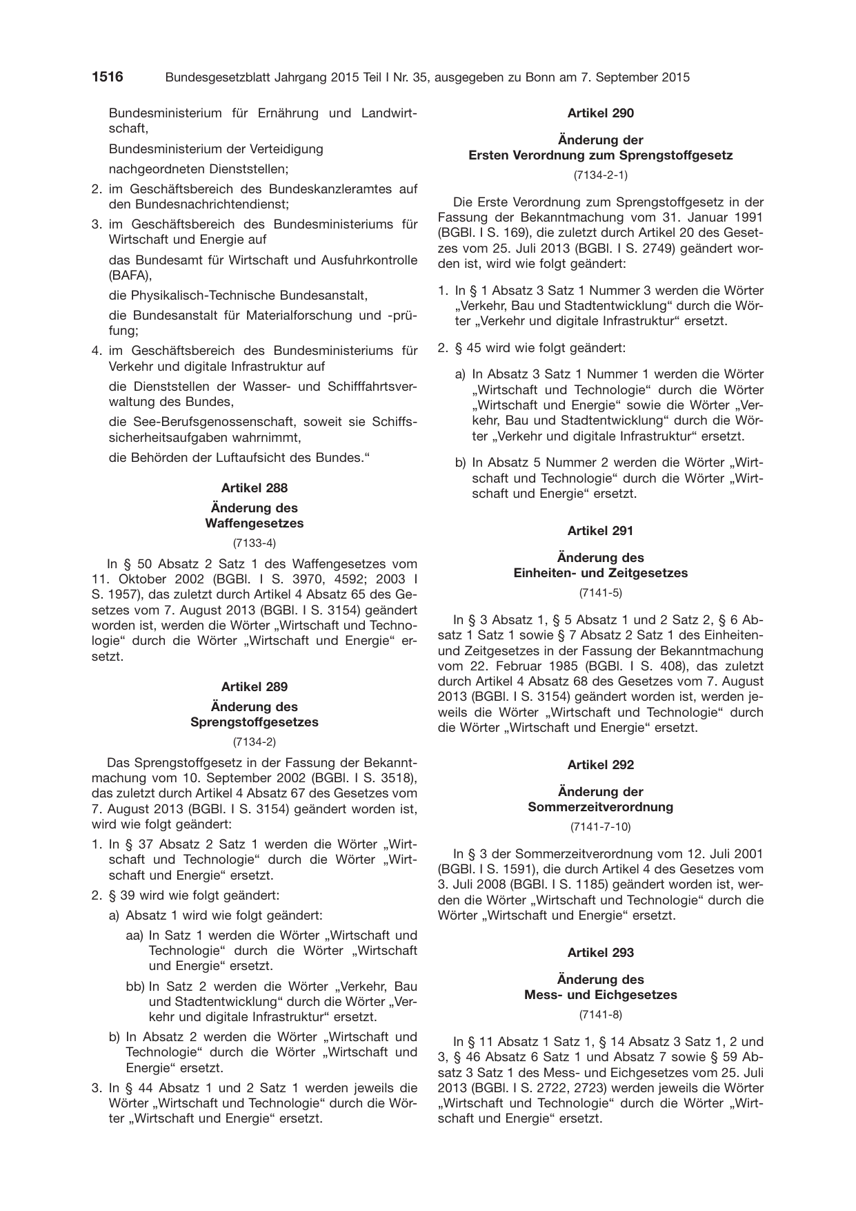 BGBl. 2015, Seite 1516 — Originalseite als Abbildung