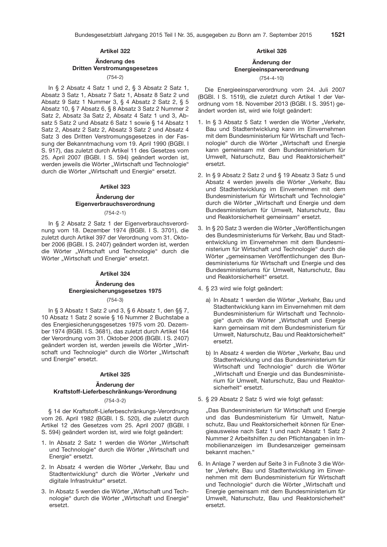 BGBl. 2015, Seite 1521 — Originalseite als Abbildung