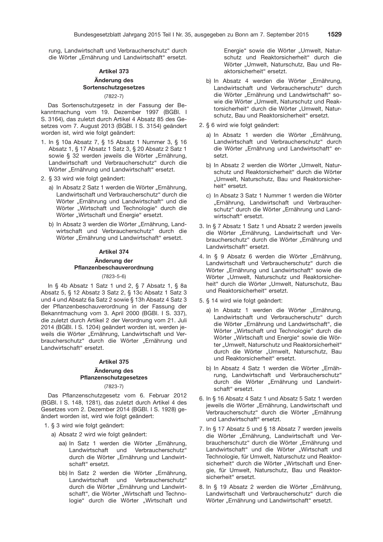 BGBl. 2015, Seite 1529 — Originalseite als Abbildung
