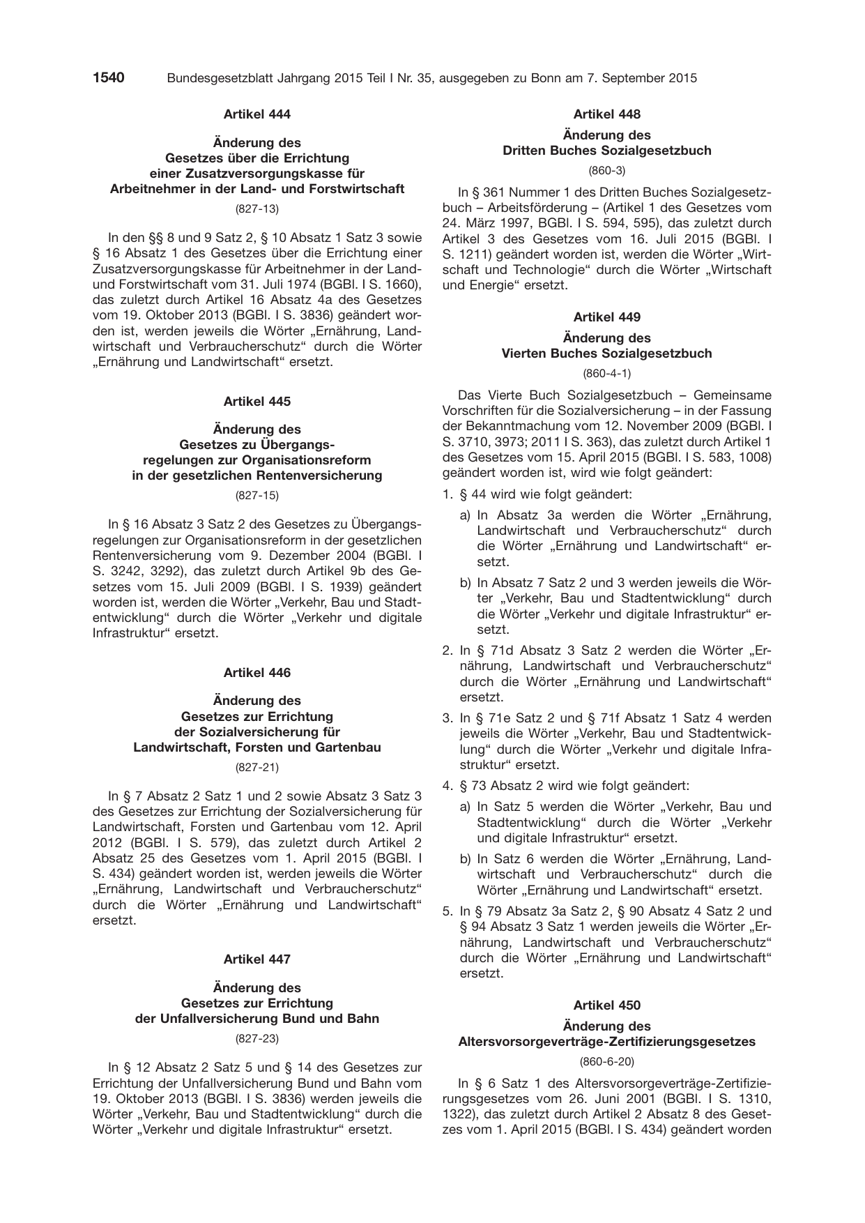 BGBl. 2015, Seite 1540 — Originalseite als Abbildung