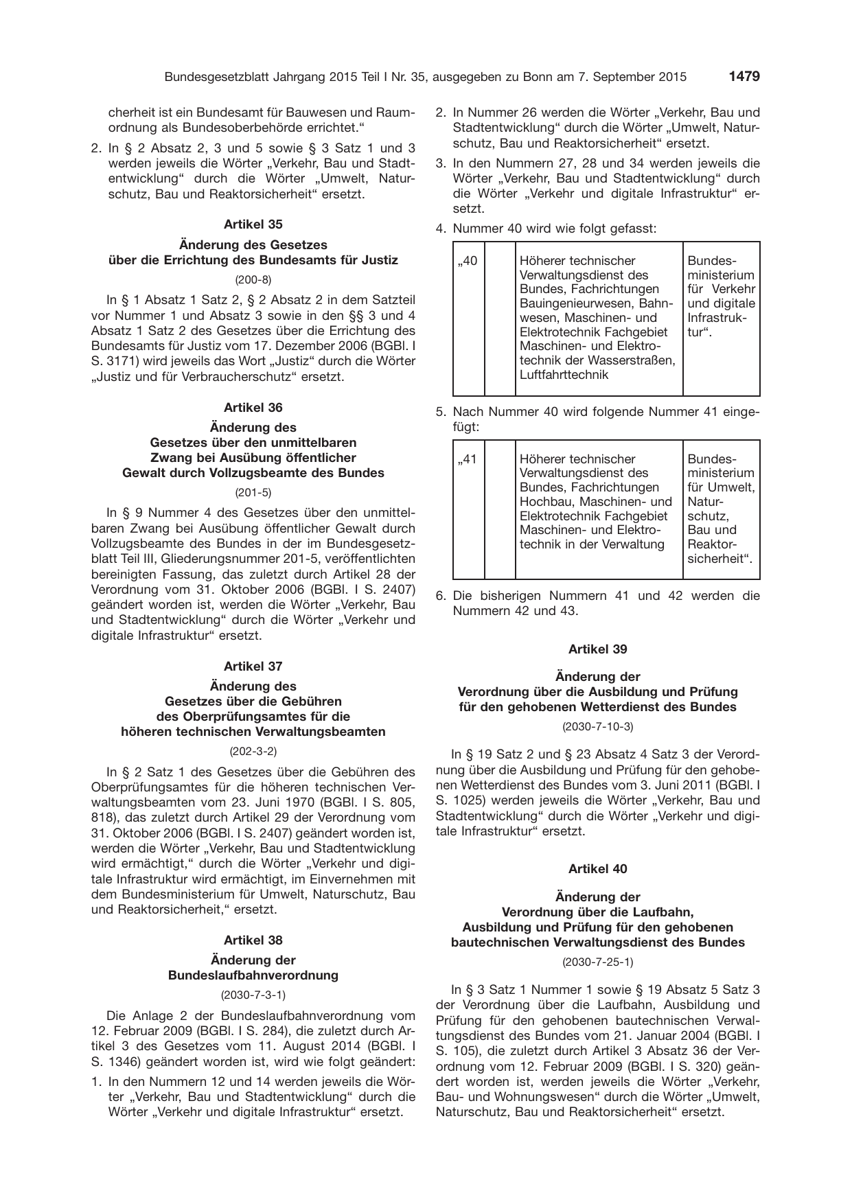 BGBl. 2015, Seite 1479 — Originalseite als Abbildung
