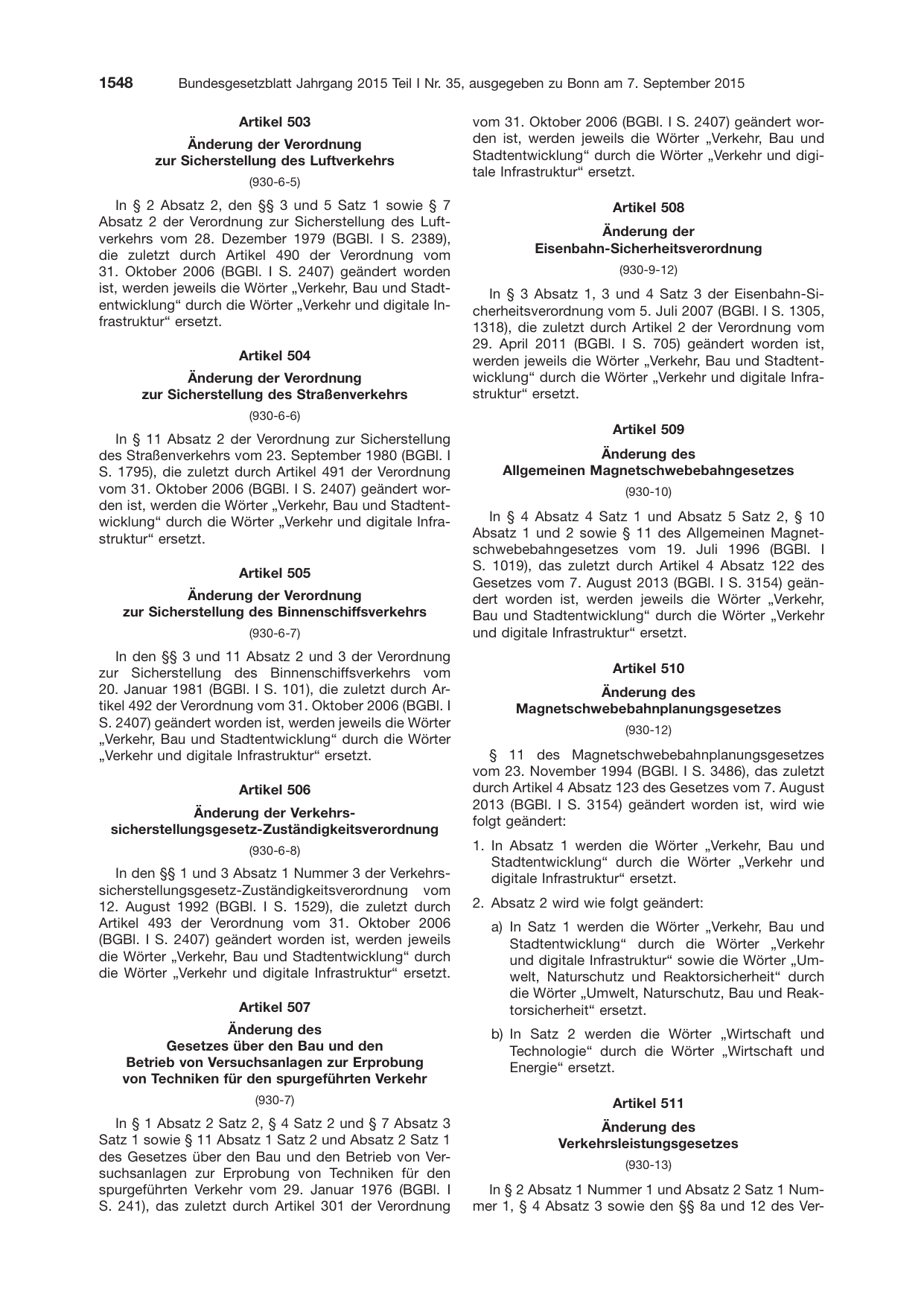 BGBl. 2015, Seite 1548 — Originalseite als Abbildung