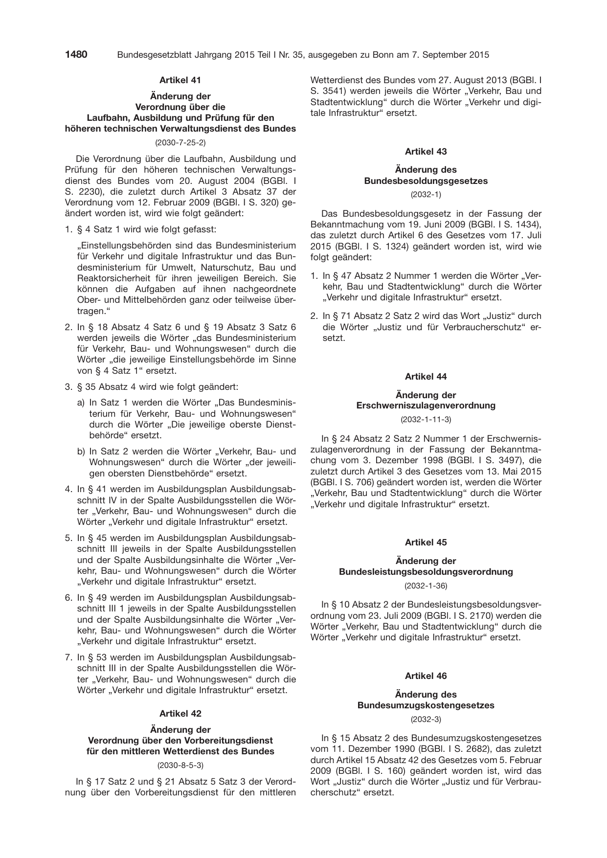 BGBl. 2015, Seite 1480 — Originalseite als Abbildung