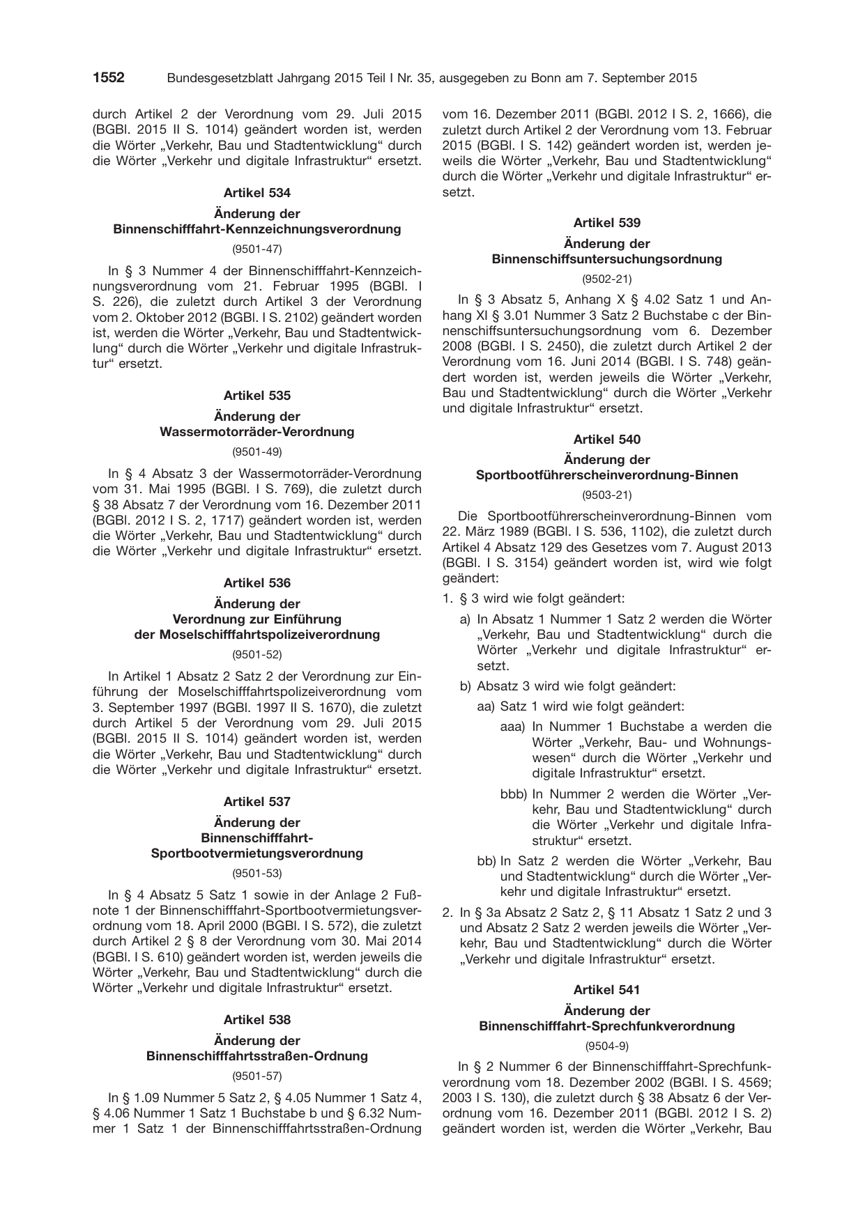 BGBl. 2015, Seite 1552 — Originalseite als Abbildung