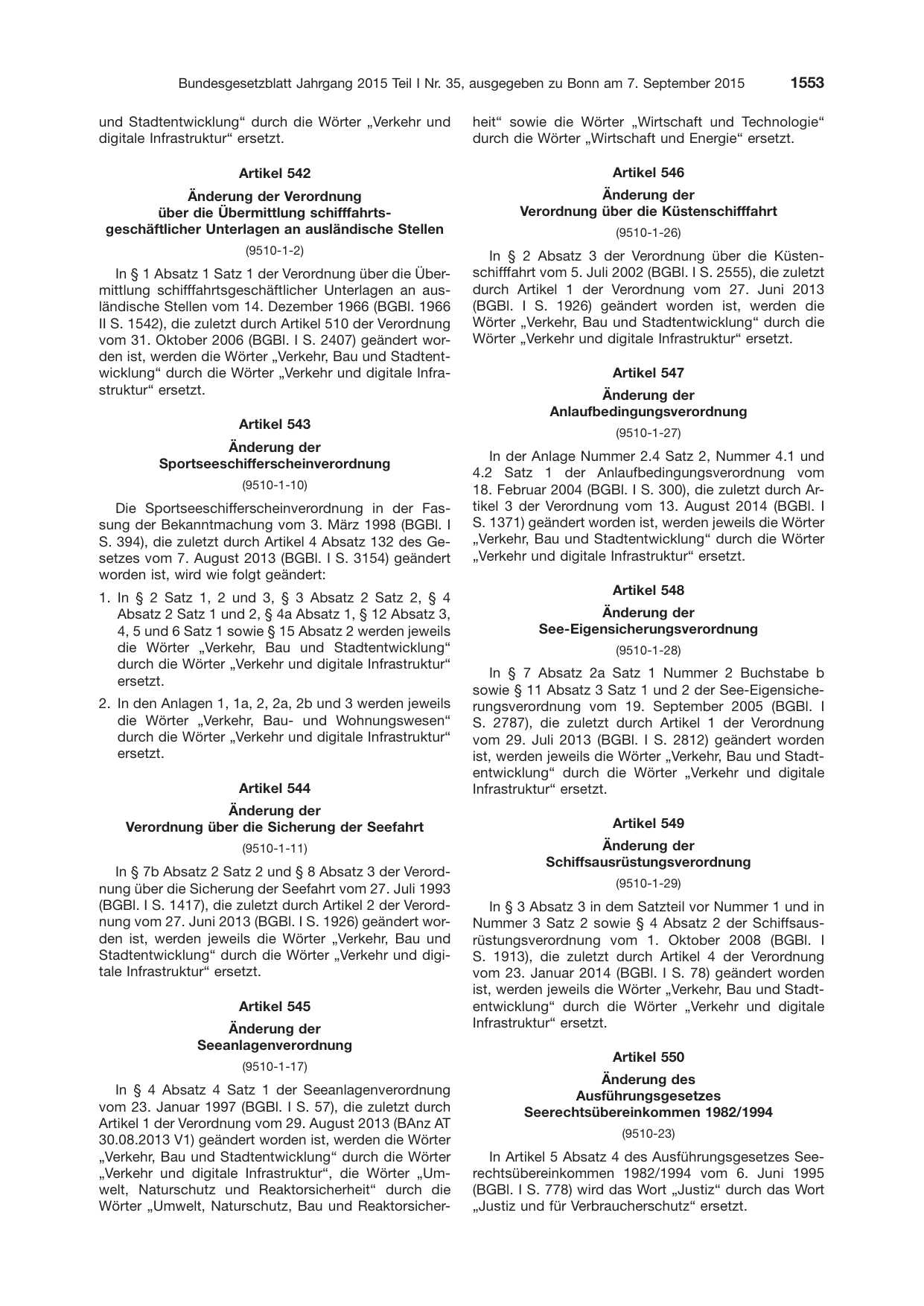 BGBl. 2015, Seite 1553 — Originalseite als Abbildung