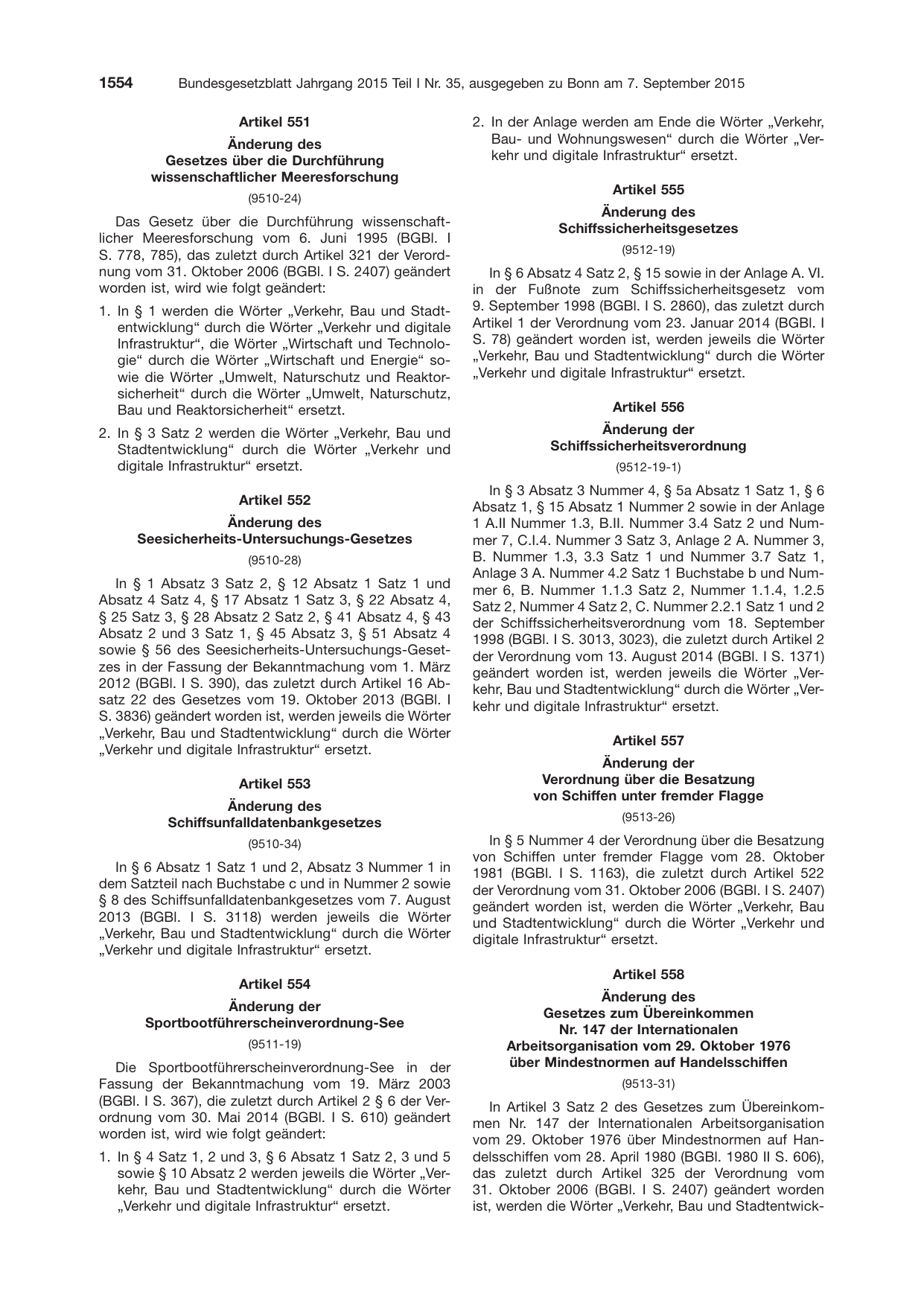 BGBl. 2015, Seite 1554 — Originalseite als Abbildung