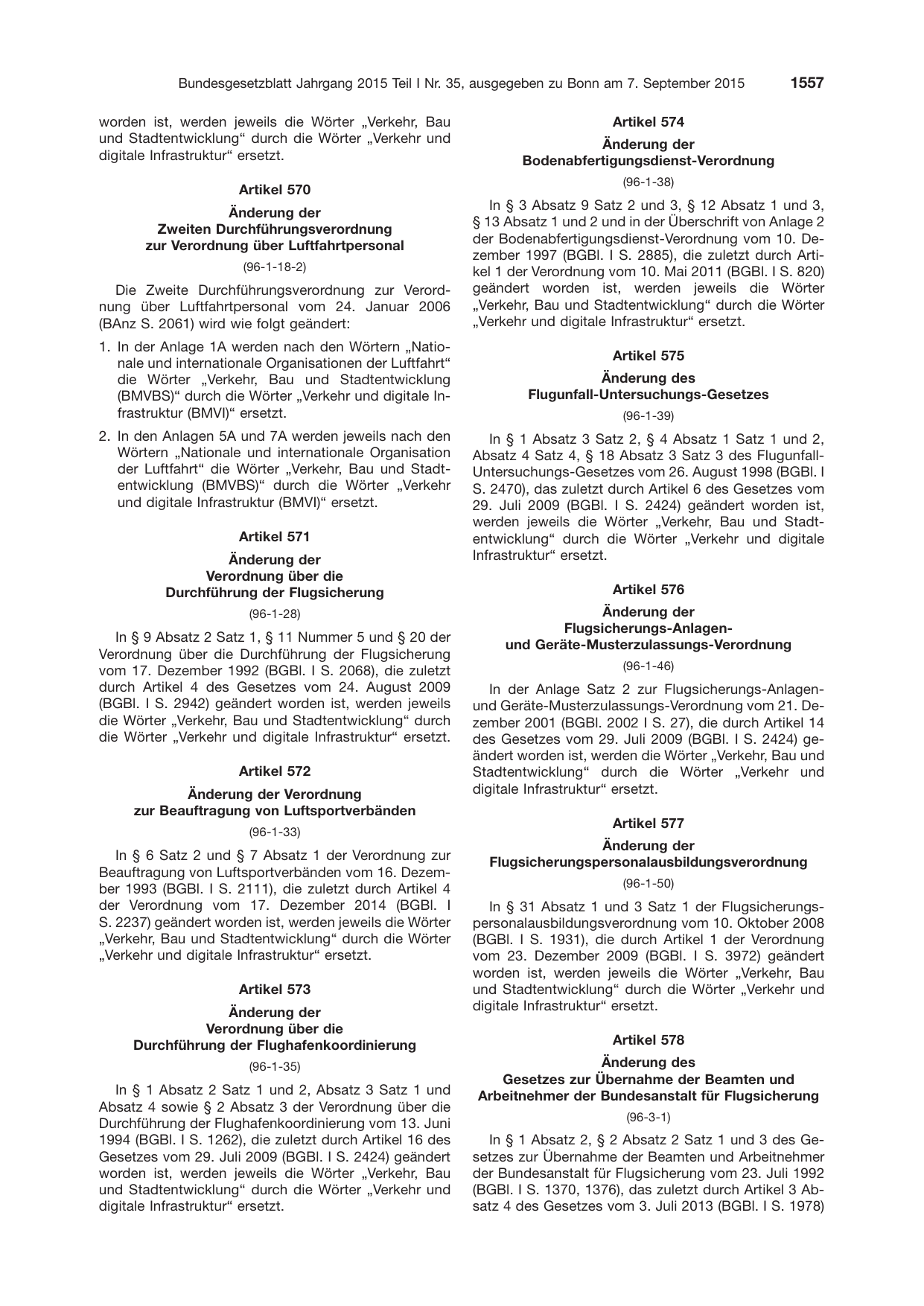 BGBl. 2015, Seite 1557 — Originalseite als Abbildung
