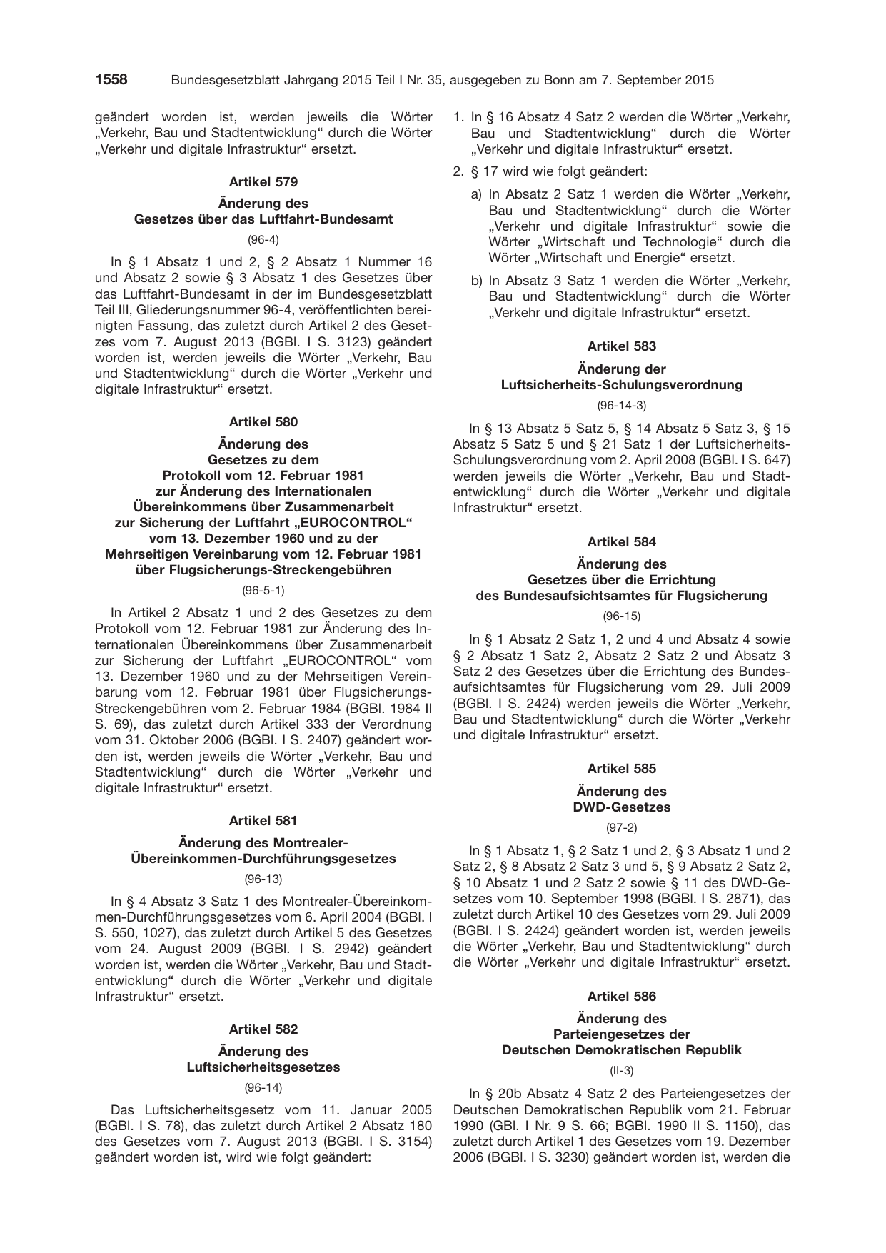 BGBl. 2015, Seite 1558 — Originalseite als Abbildung