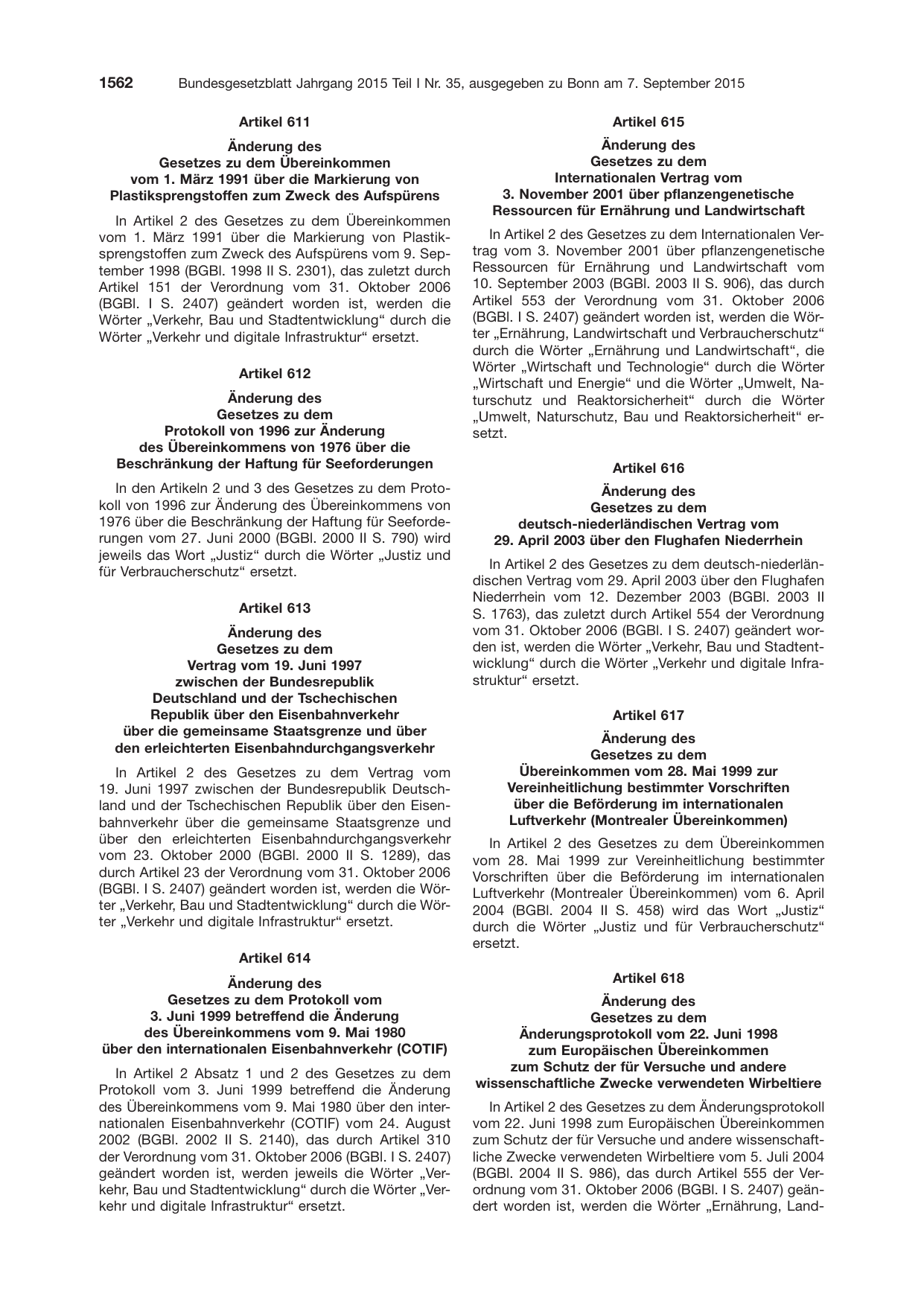 BGBl. 2015, Seite 1562 — Originalseite als Abbildung