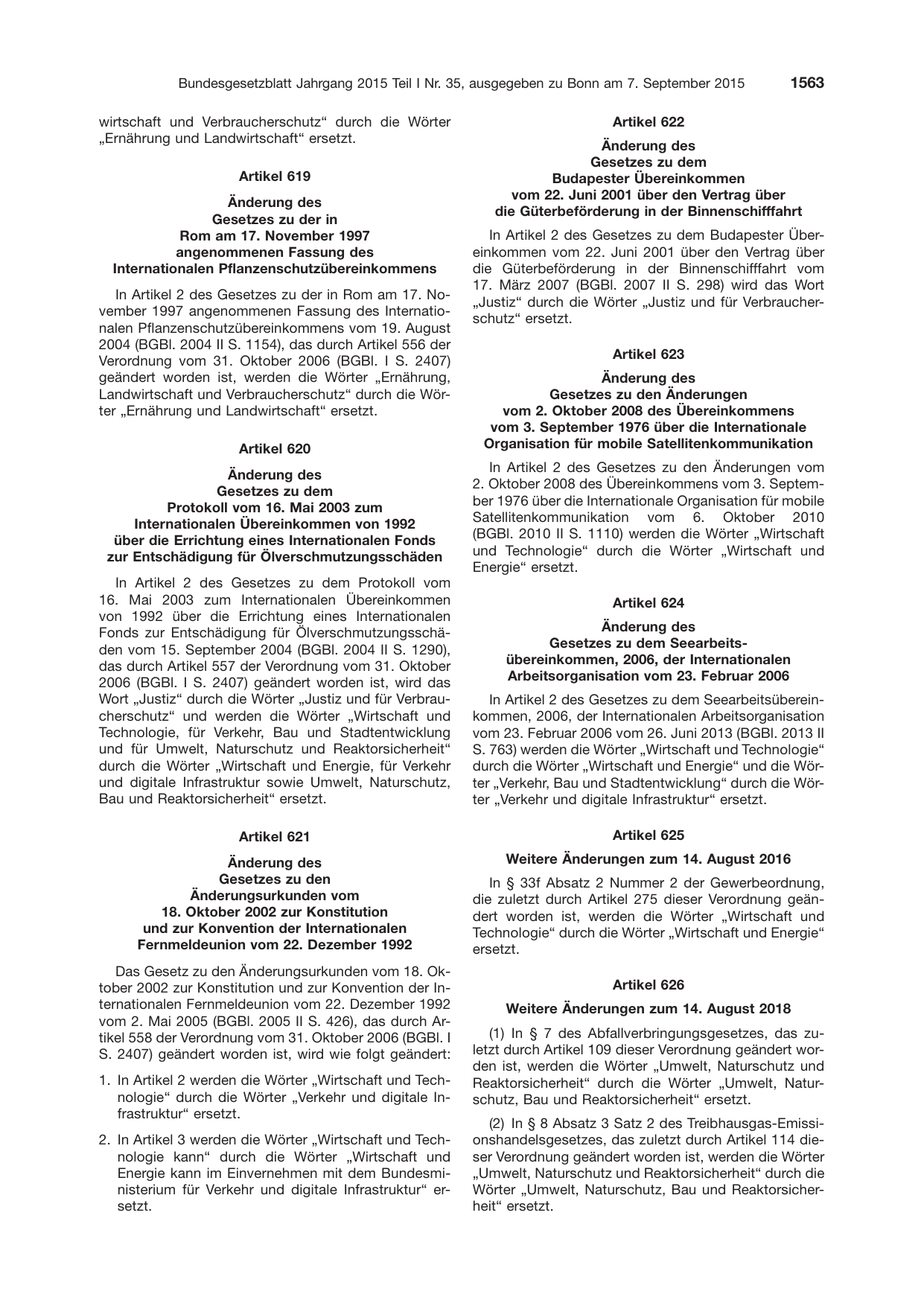 BGBl. 2015, Seite 1563 — Originalseite als Abbildung