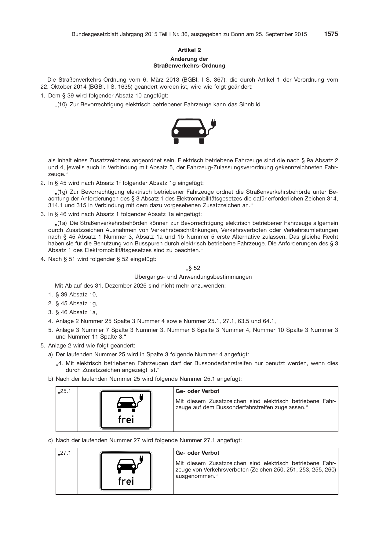 BGBl. 2015, Seite 1575 — Originalseite als Abbildung