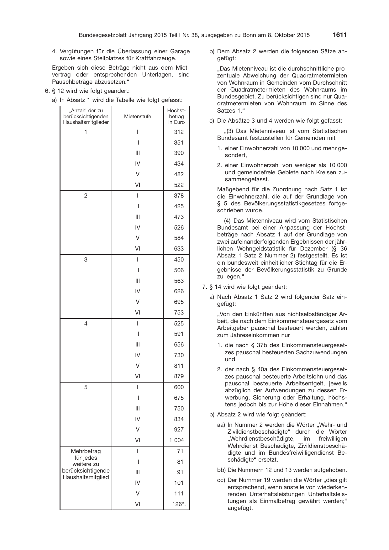 BGBl. 2015, Seite 1611 — Originalseite als Abbildung
