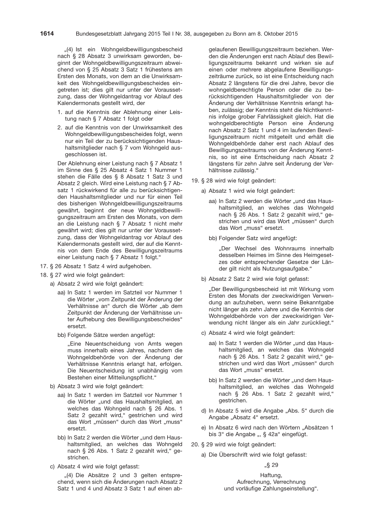 BGBl. 2015, Seite 1614 — Originalseite als Abbildung