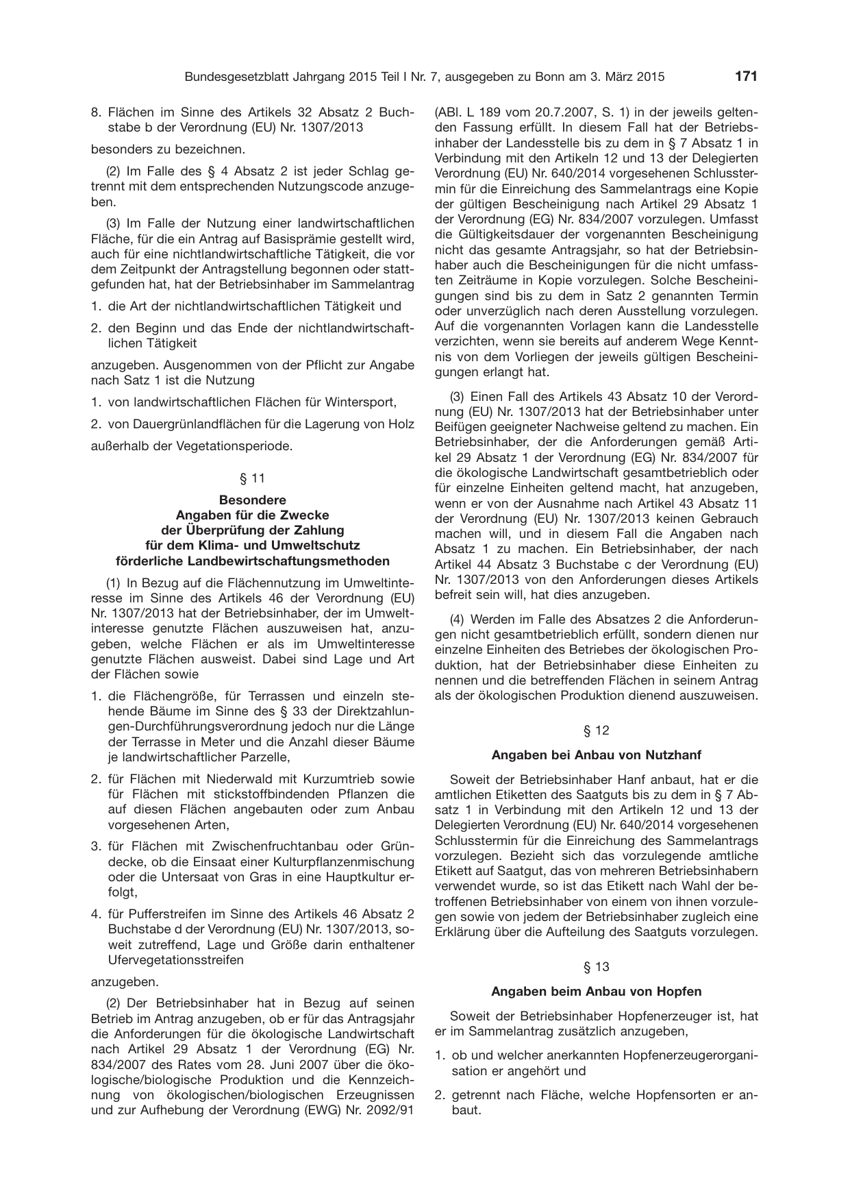 BGBl. 2015, Seite 171 — Originalseite als Abbildung