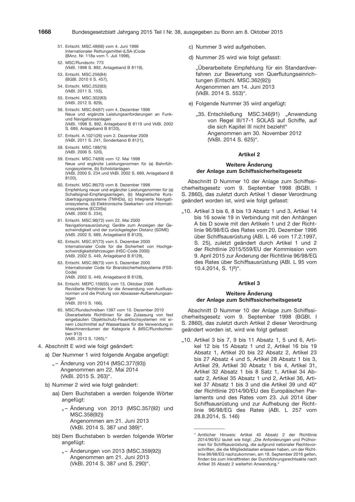 BGBl. 2015, Seite 1668 — Originalseite als Abbildung