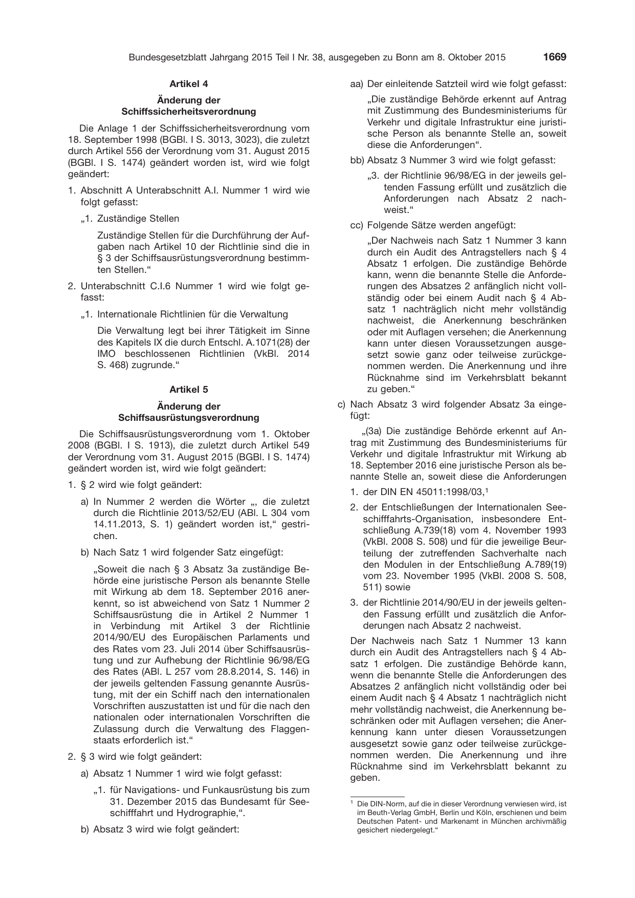 BGBl. 2015, Seite 1669 — Originalseite als Abbildung