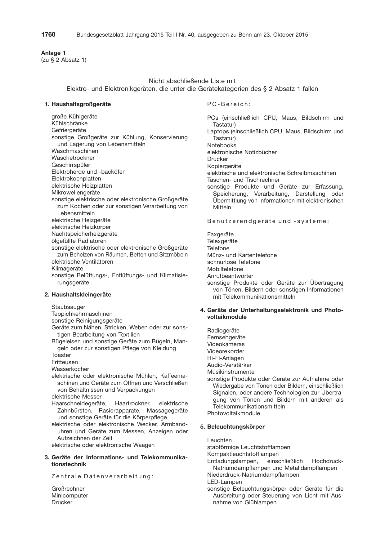 BGBl. 2015, Seite 1760 — Originalseite als Abbildung