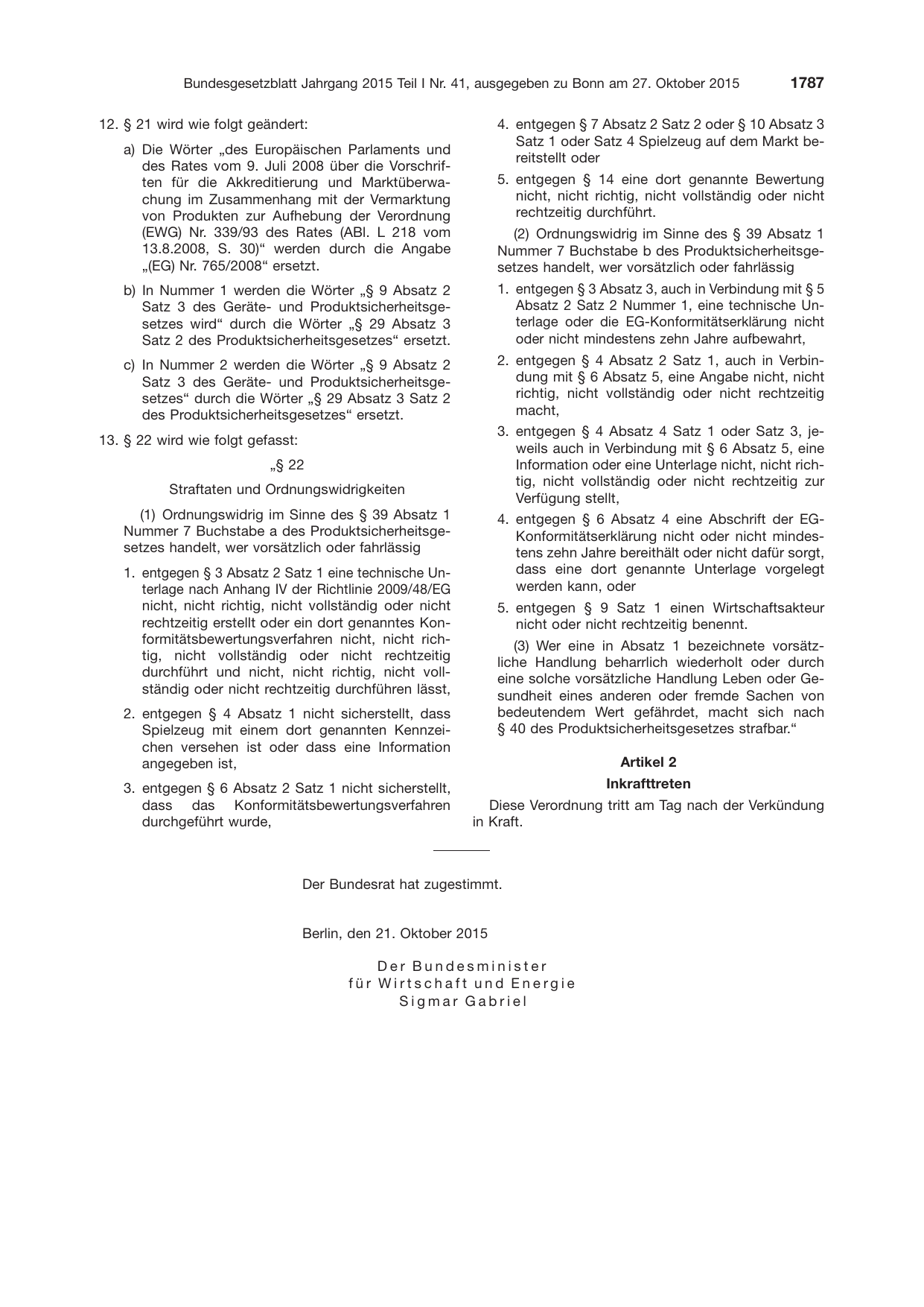 BGBl. 2015, Seite 1787 — Originalseite als Abbildung