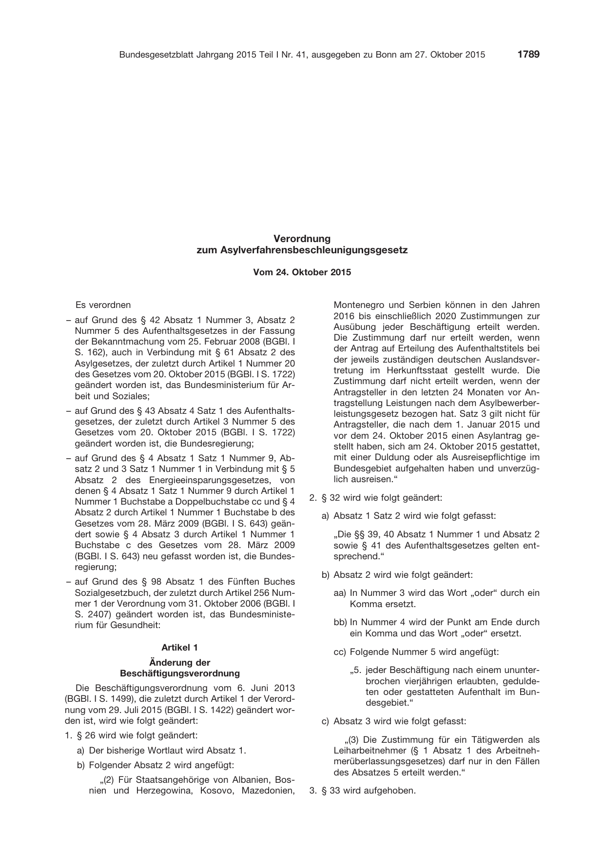 BGBl. 2015, Seite 1789 — Originalseite als Abbildung