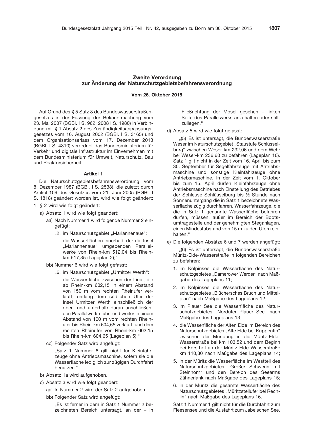 BGBl. 2015, Seite 1807 — Originalseite als Abbildung
