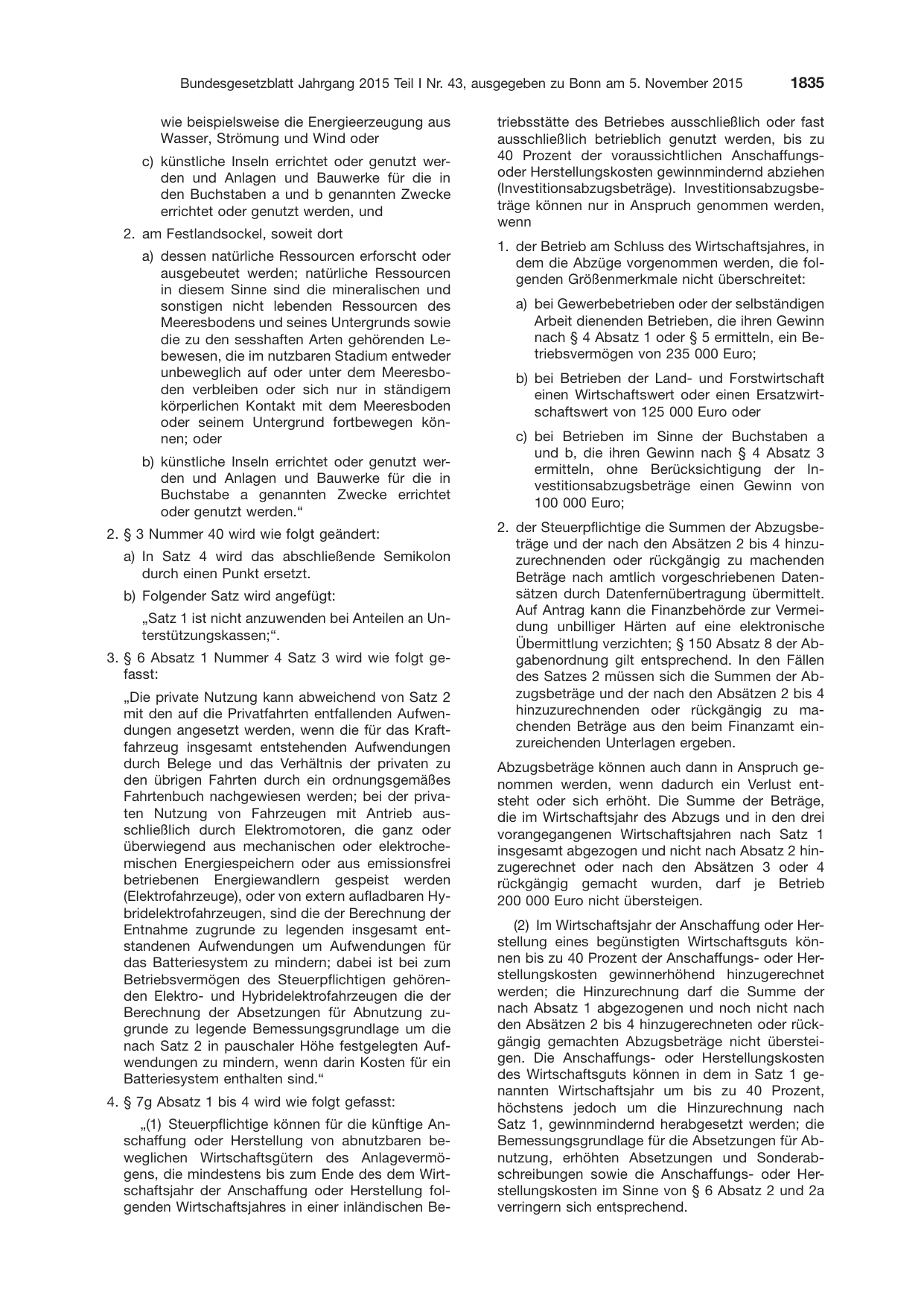 BGBl. 2015, Seite 1835 — Originalseite als Abbildung