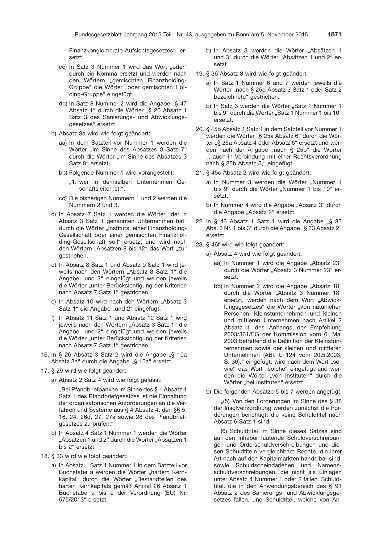 BGBl. 2015, Seite 1871 — Originalseite als Abbildung