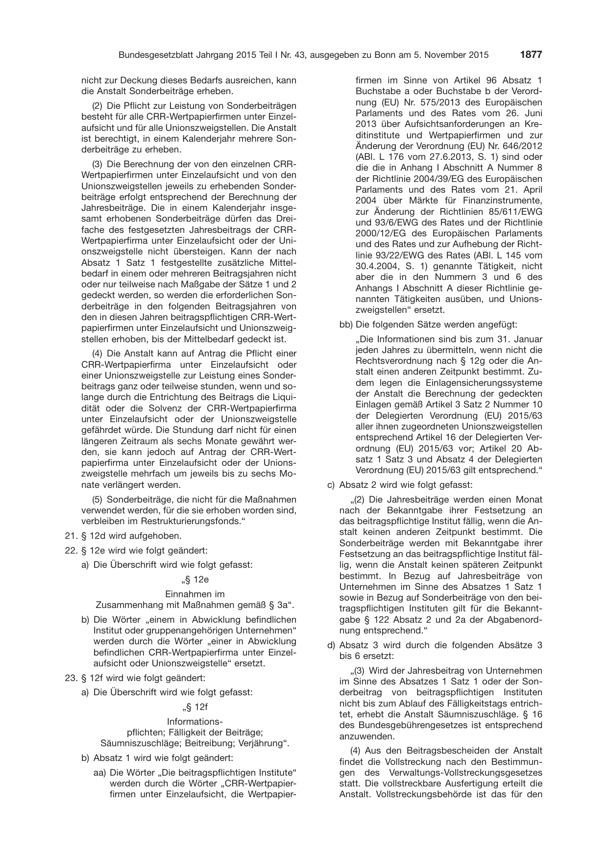 BGBl. 2015, Seite 1877 — Originalseite als Abbildung