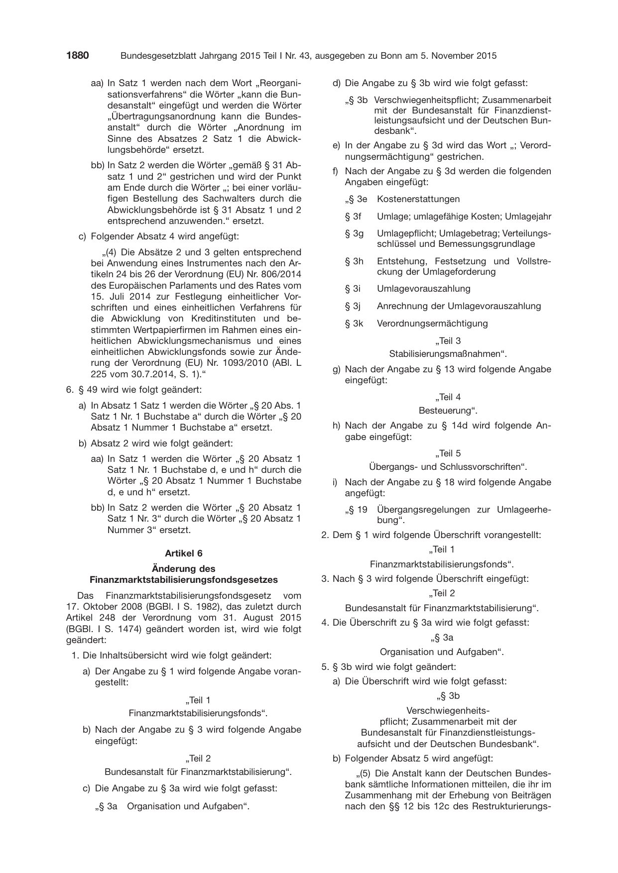 BGBl. 2015, Seite 1880 — Originalseite als Abbildung