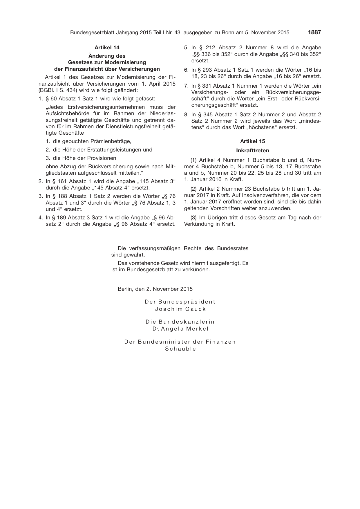 BGBl. 2015, Seite 1887 — Originalseite als Abbildung